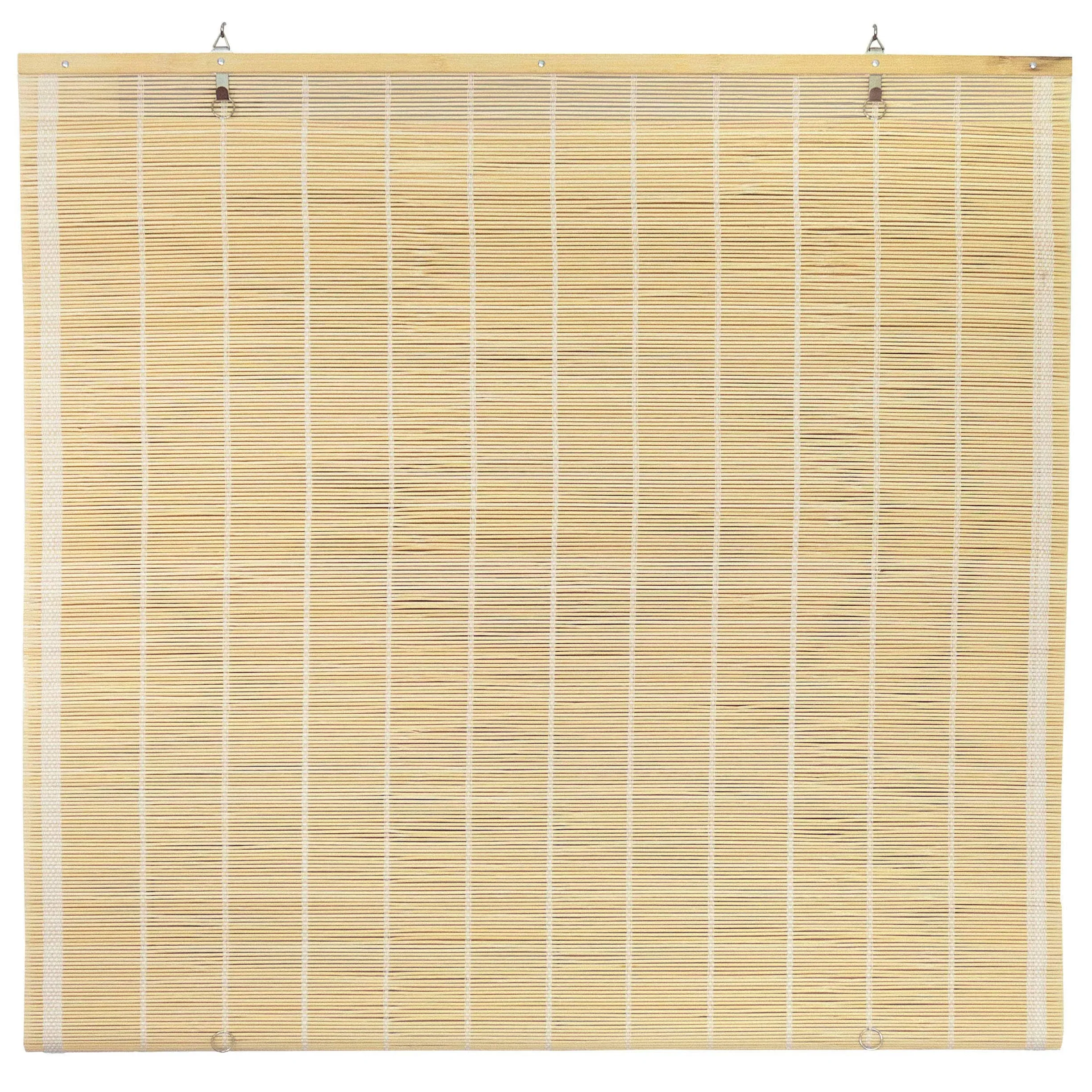 RED LANTERN Bamboo Shade 24&#034;W x 72&#034;L Cordless Horizontal in Natural w/ Hook