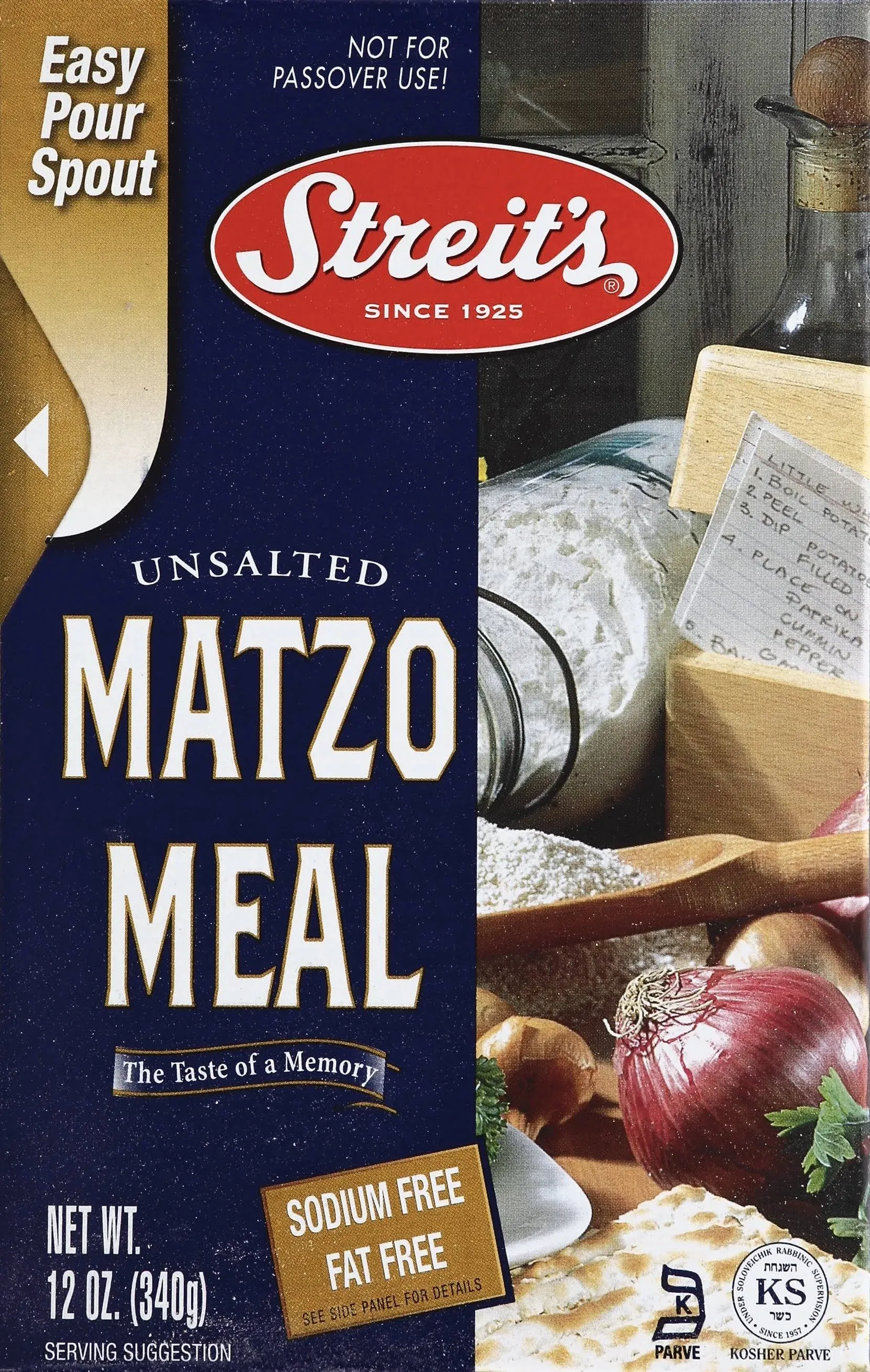 Streit's Unsalted Matzo Meal, 12 oz