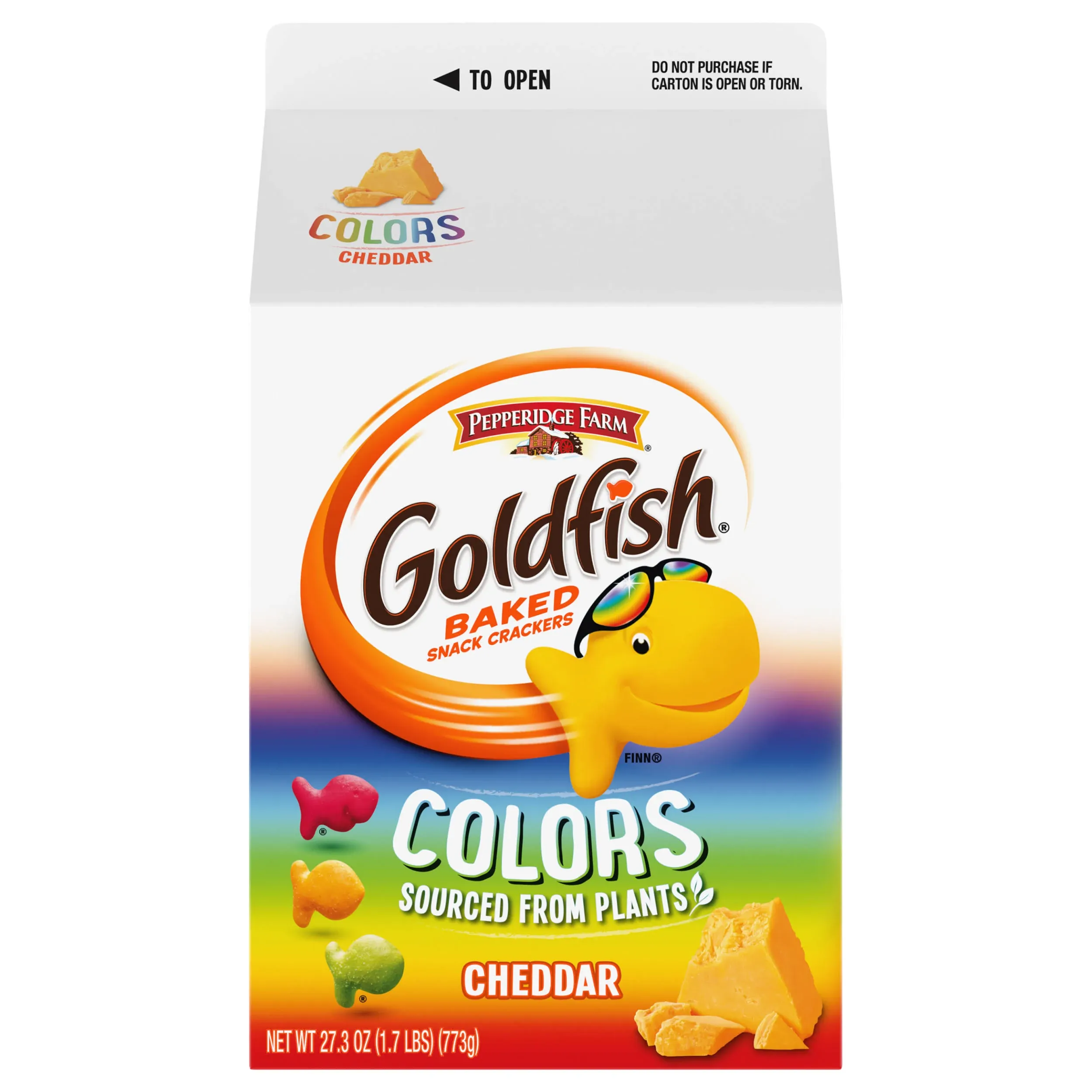 Goldfish Baked Snack Crackers, Cheddar, Colors - 30 oz