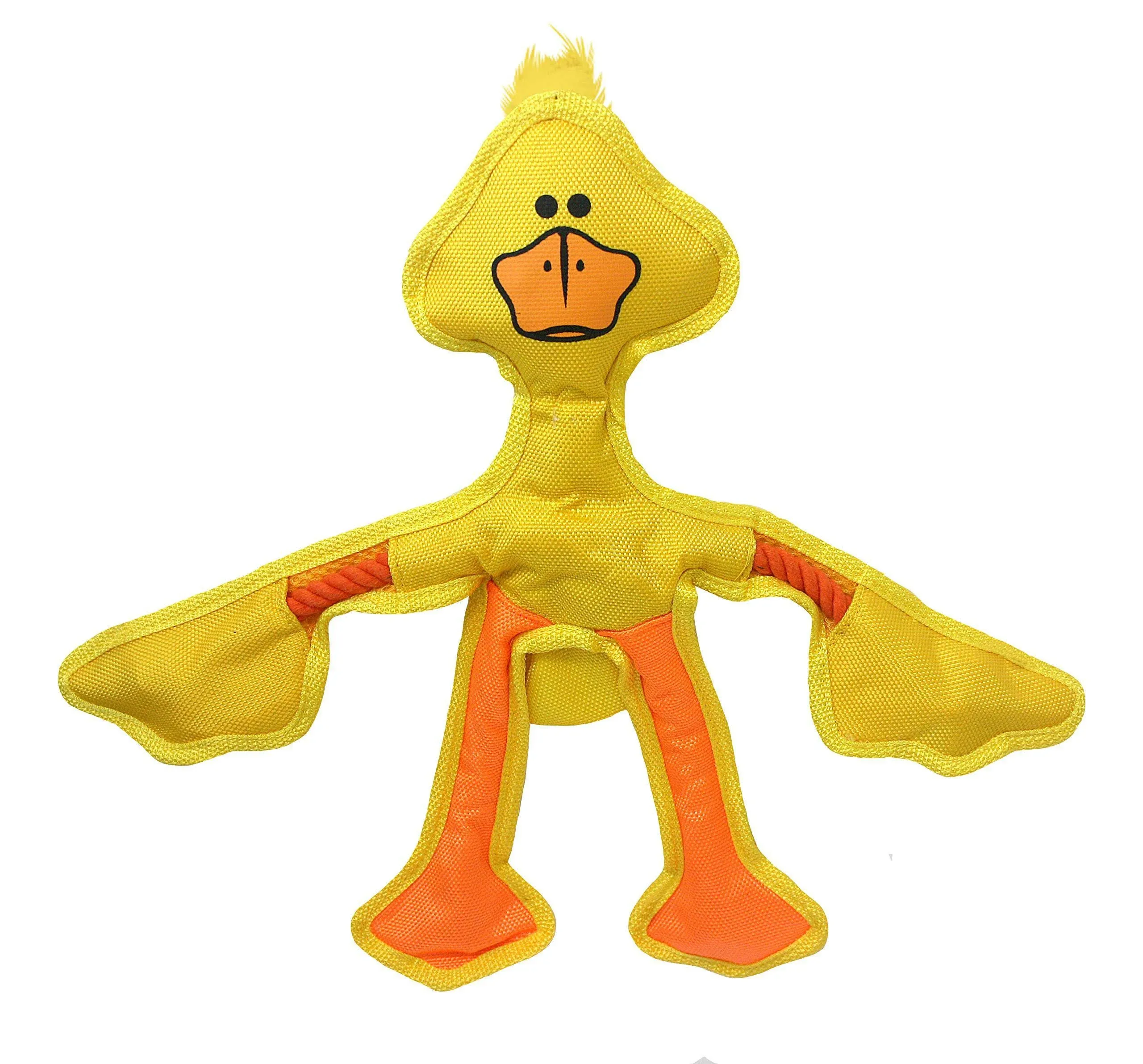 Multipet 43320-1 Skele-Ropes Animals Toy Duck 15" Yellow