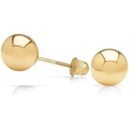 Art and Molly 14K Yellow Gold Ball Stud Earrings