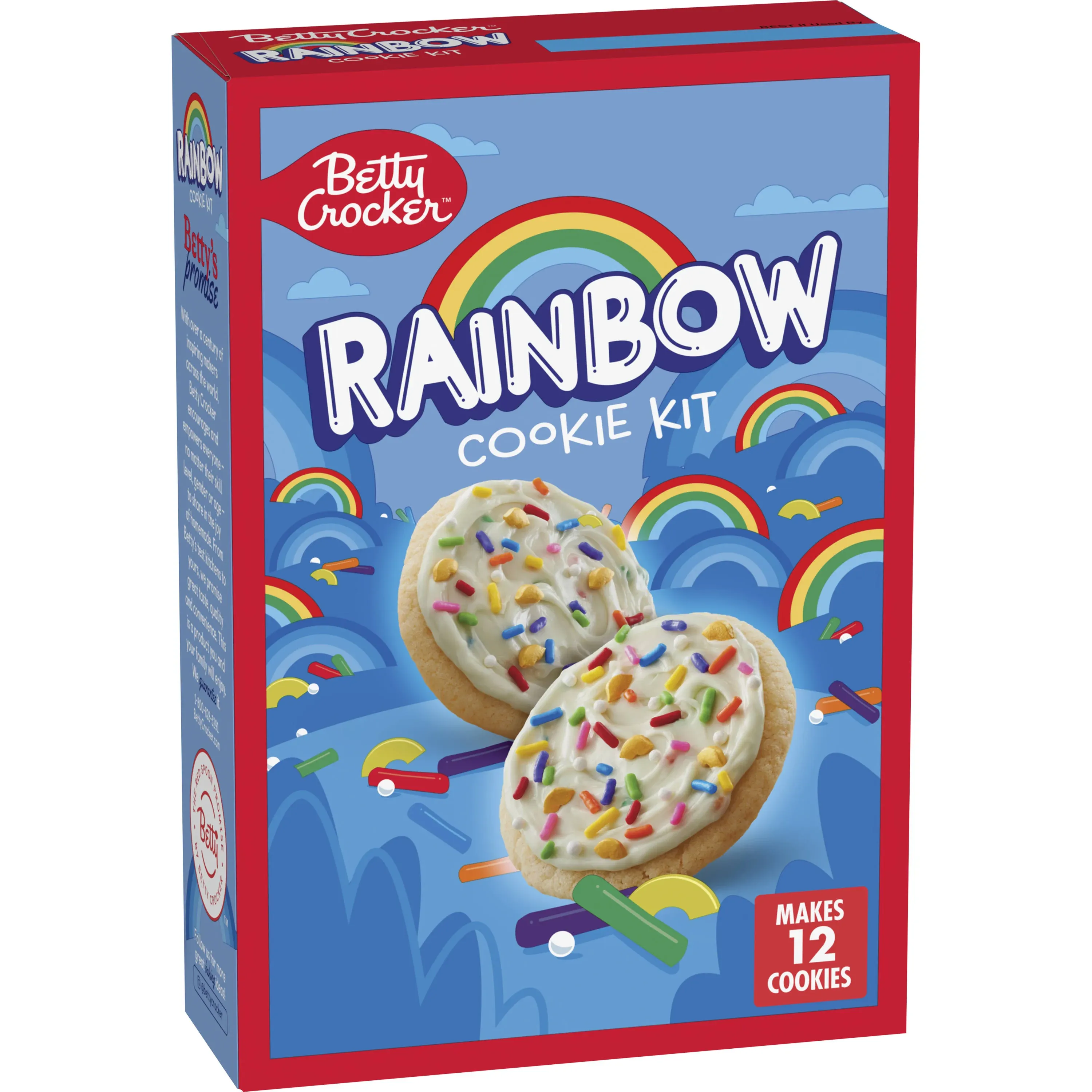 Betty Crocker Ready to Bake Rainbow Cookie Kit, 11.6 oz, 12 ct