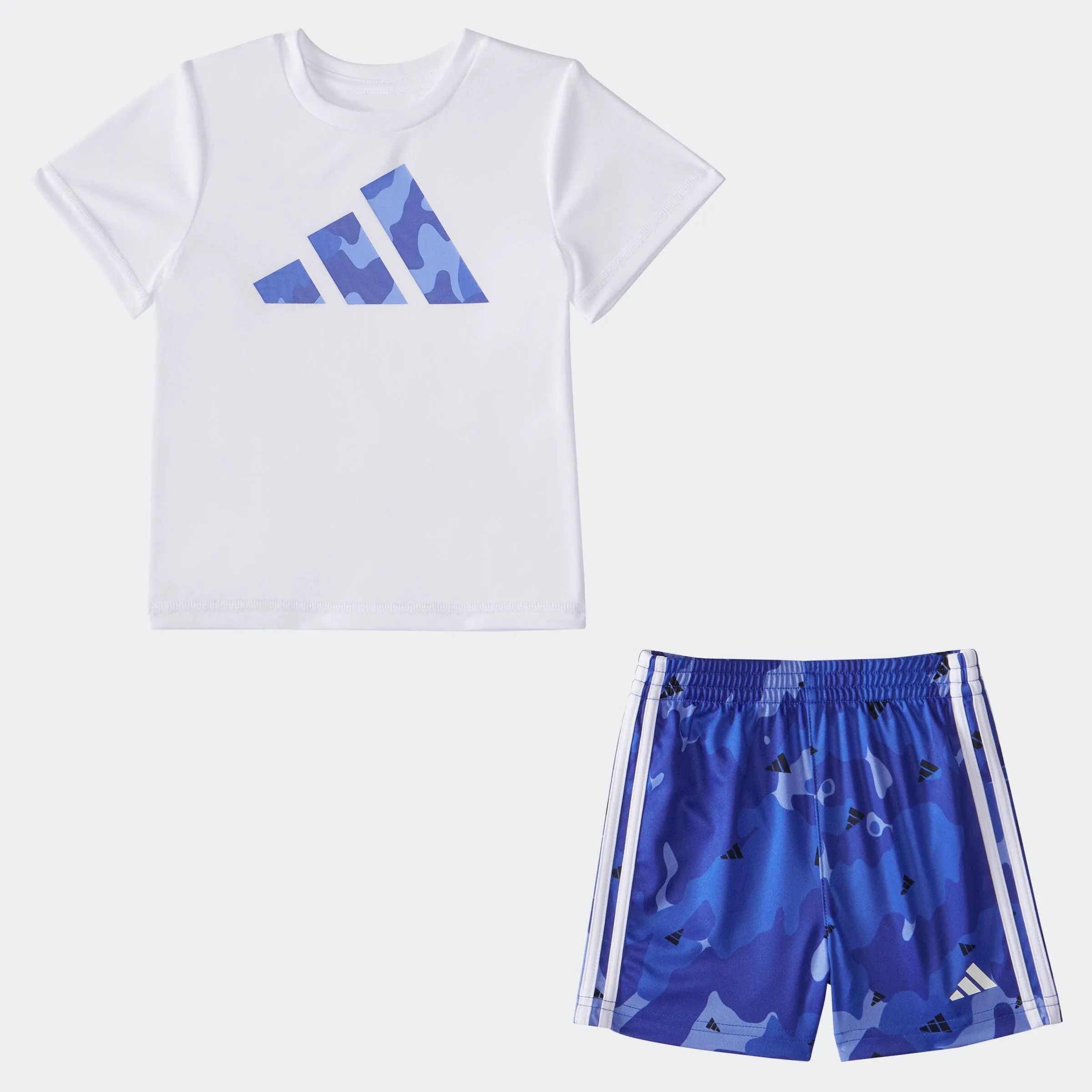 adidas Boys Short Sleeve T-shirt and Poly Shorts 2-piece Set