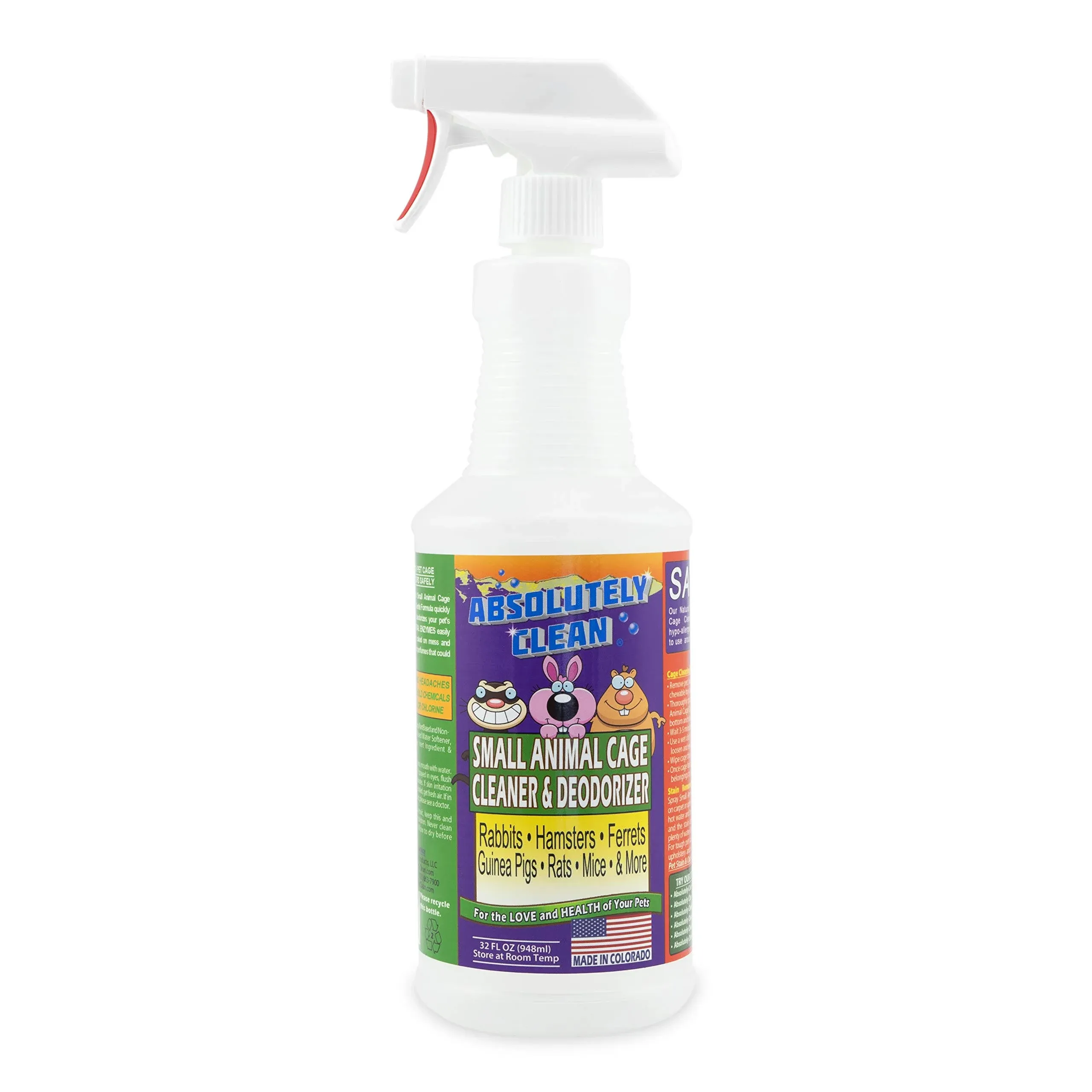 Absolutely Clean Amazing Small Animal Cage Cleaner, Just Spray/Wipe, Easily ...