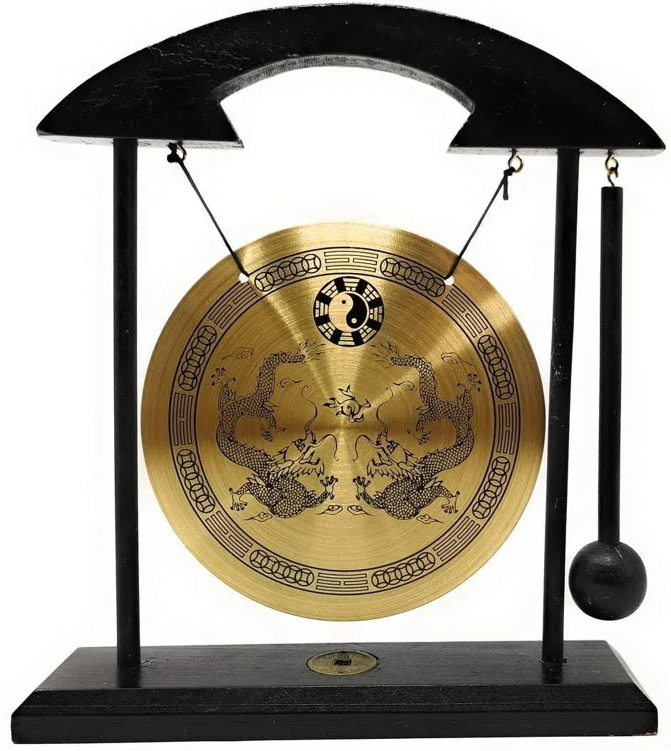 Zen Art Brass Feng Shui Desktop Gong by Asian Home