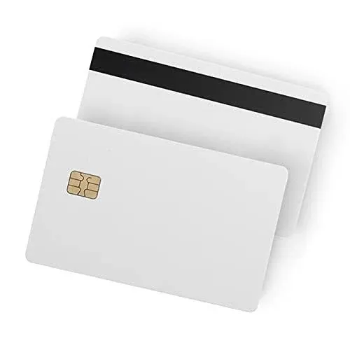 100 Pack - SLE4442 Chip Cards with Hi-Co Magnetic Stripe PVC - SLE 4442