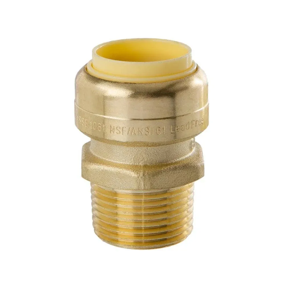 littlewell acpf12mpt12x2 brass 3/4'' Push-Fit x Male Pipe Thread coupling