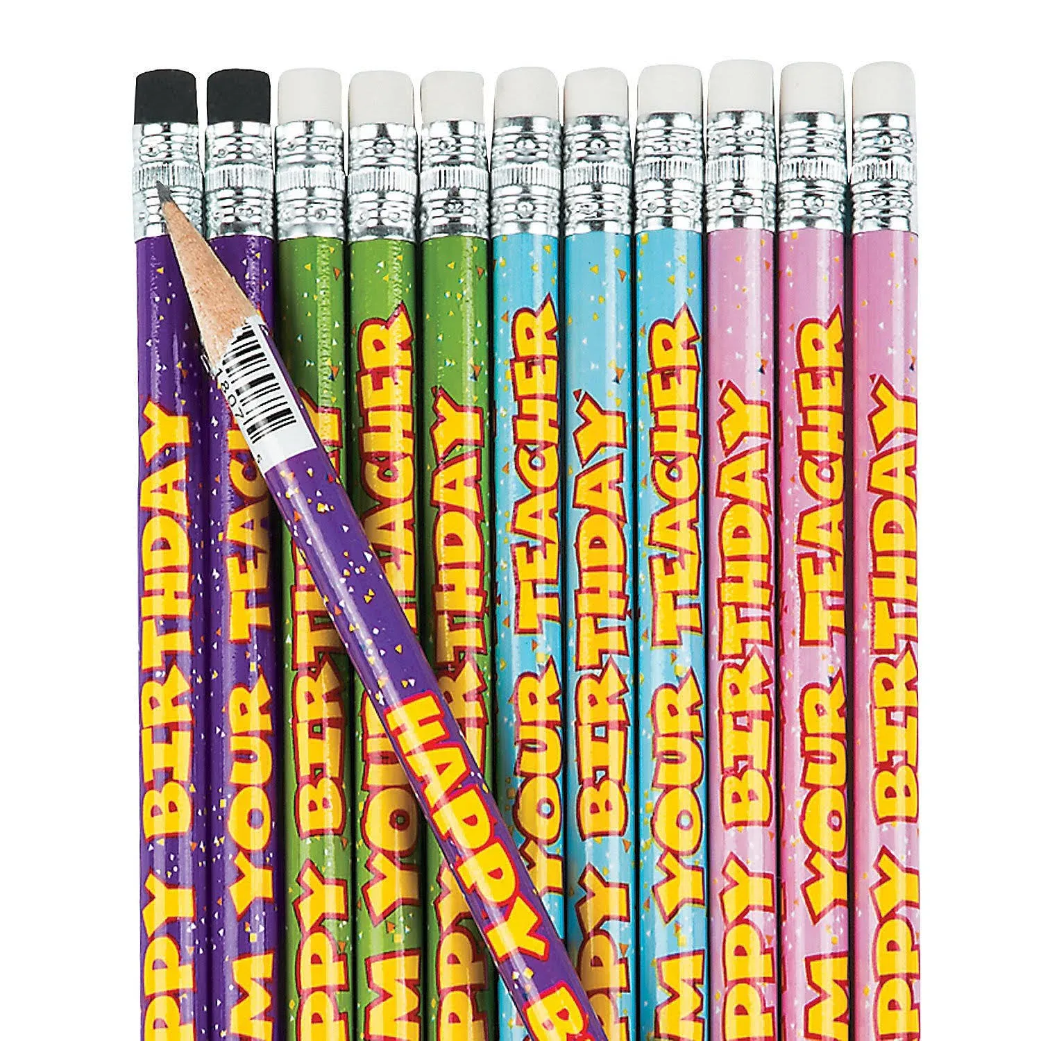 7 1/2 Happy Birthday From Your Teacher Wood Pencils - 24 Pc.