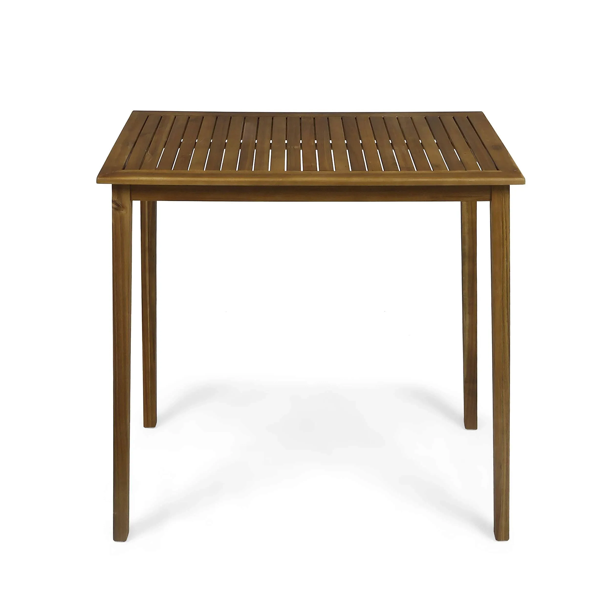 Teresa Outdoor Minimalist Acacia Wood Rectangle Bar Table