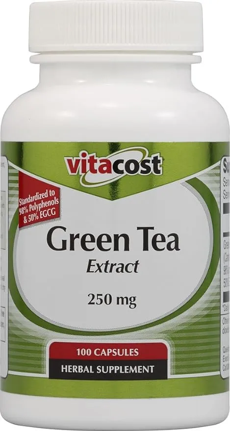 Vitacost Green Tea Extract - Standardized 250 mg - 100 Capsules