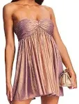 Just Quella Women's Strapless Tube Top Beach Mini Dress