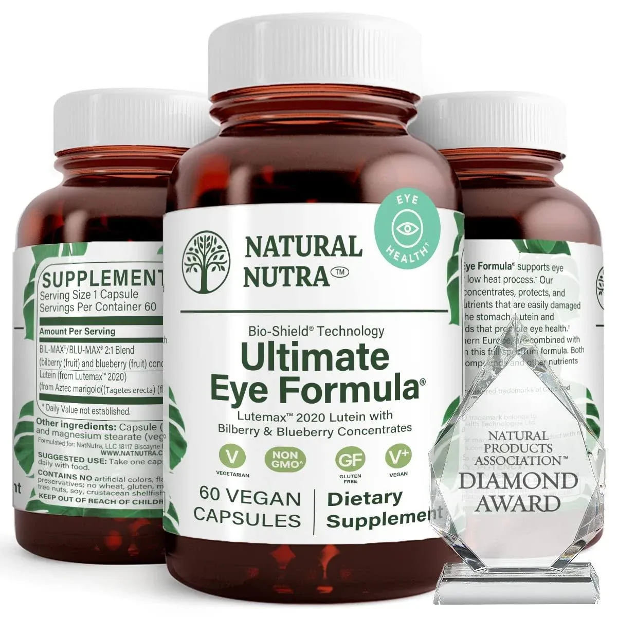 Natural Nutra Ultimate Eye Health Vitamins with 2020, Lens and Retina Supplement ...