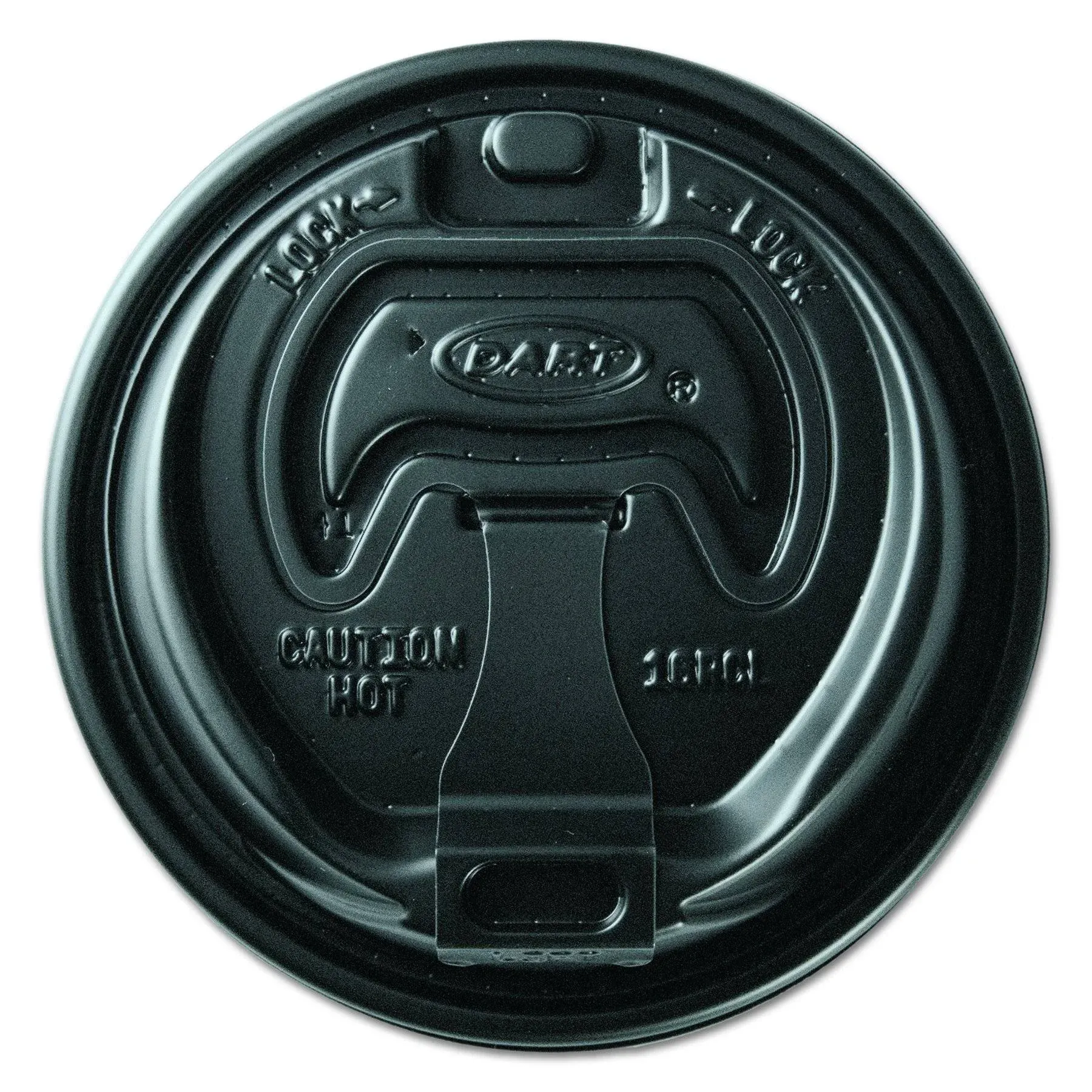 Optima Reclosable Lids for Paper Hot Cups for 10-24 oz Cups Black 1000/Carton