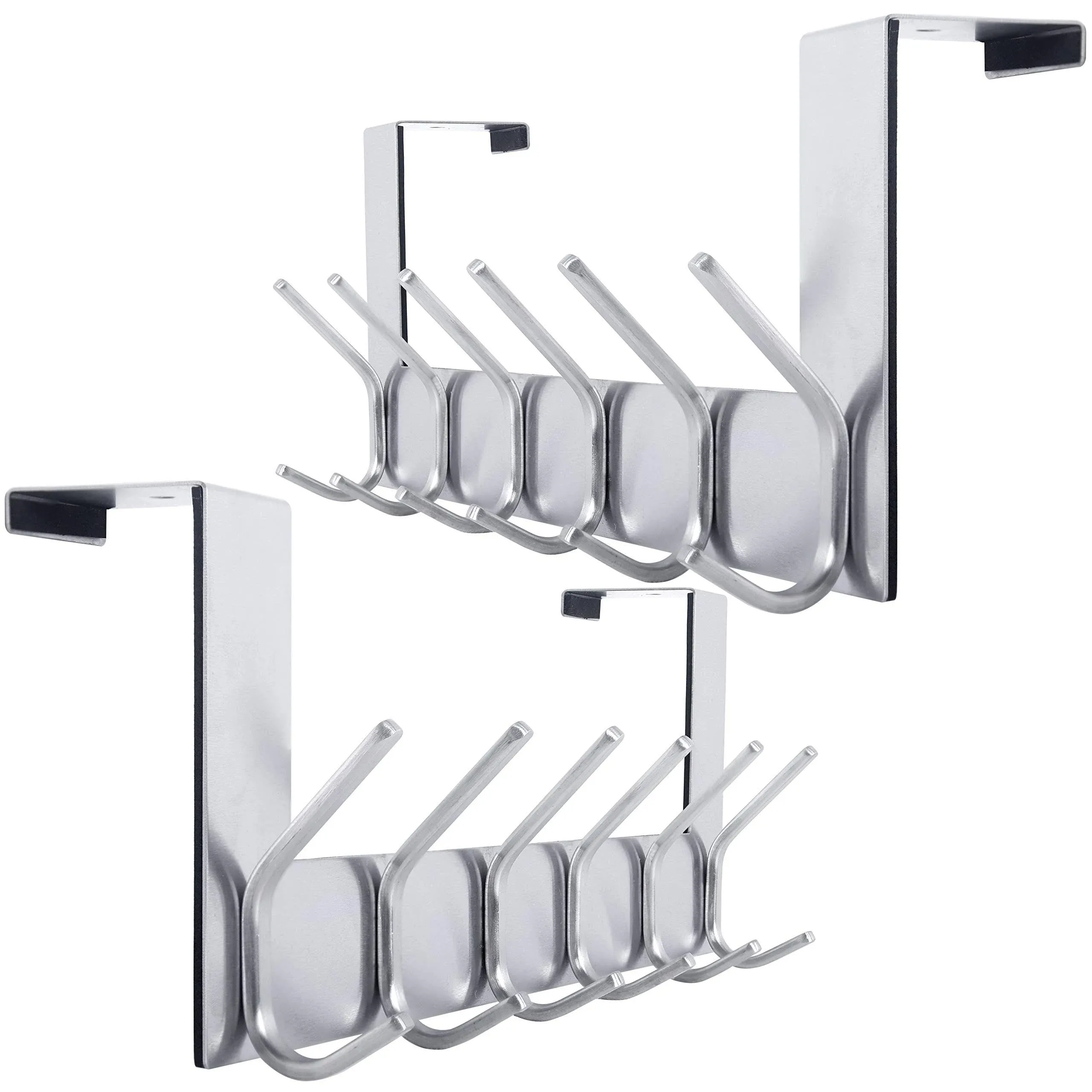 WEBI Over The Door Hooks Door Hanger:Over The Door Towel Rack with 6 Hooks for Hanging Coats,Door Coat Hanger Towel Hanger Over Door Coat Rack for