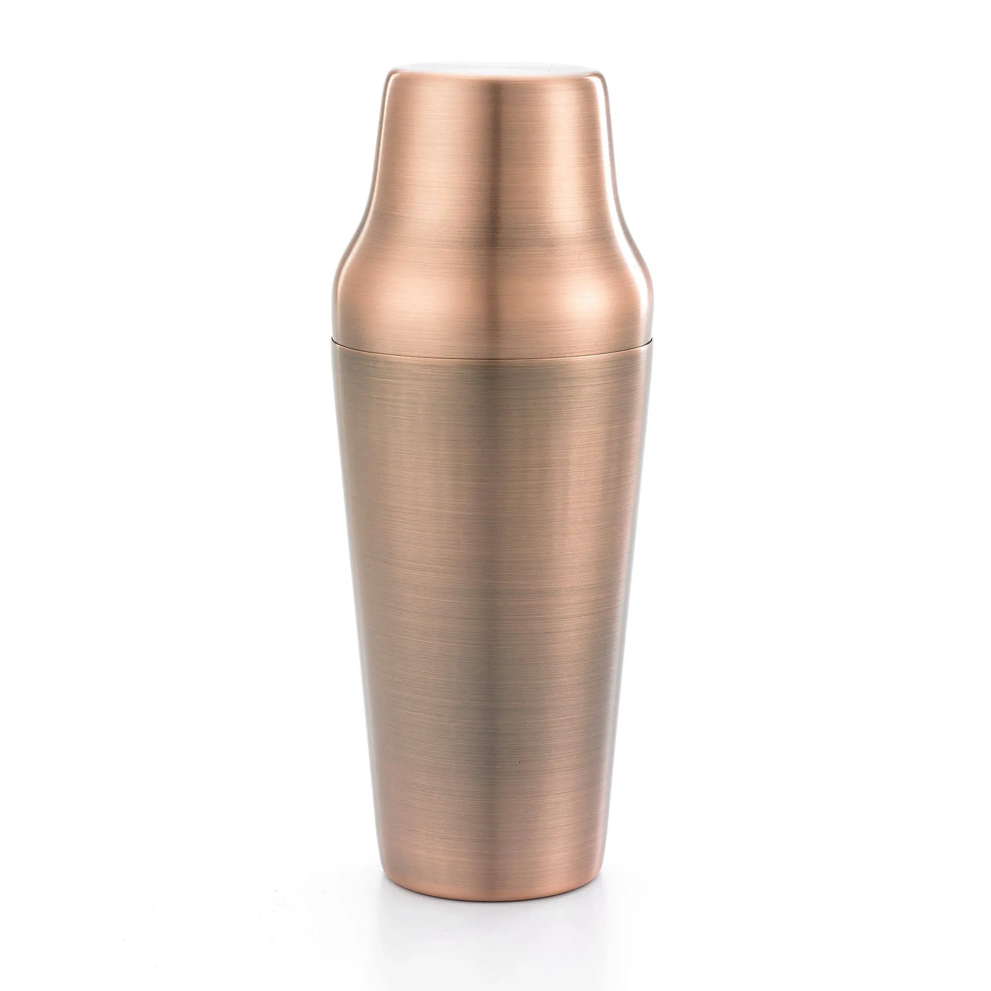 Barfly M37085ACP 24 oz. Antique Copper-Plated 2-Piece Parisienne Cocktail Shaker