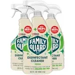 Family Guard Disinfectant Spray Cleaner Antibacterial Fresh Scent 32 oz Pk 4