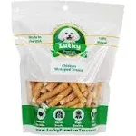 Lucky Premium Treats Chicken Wrapped Rawhide Dog Treats for Toy Dogs - 100 Chews