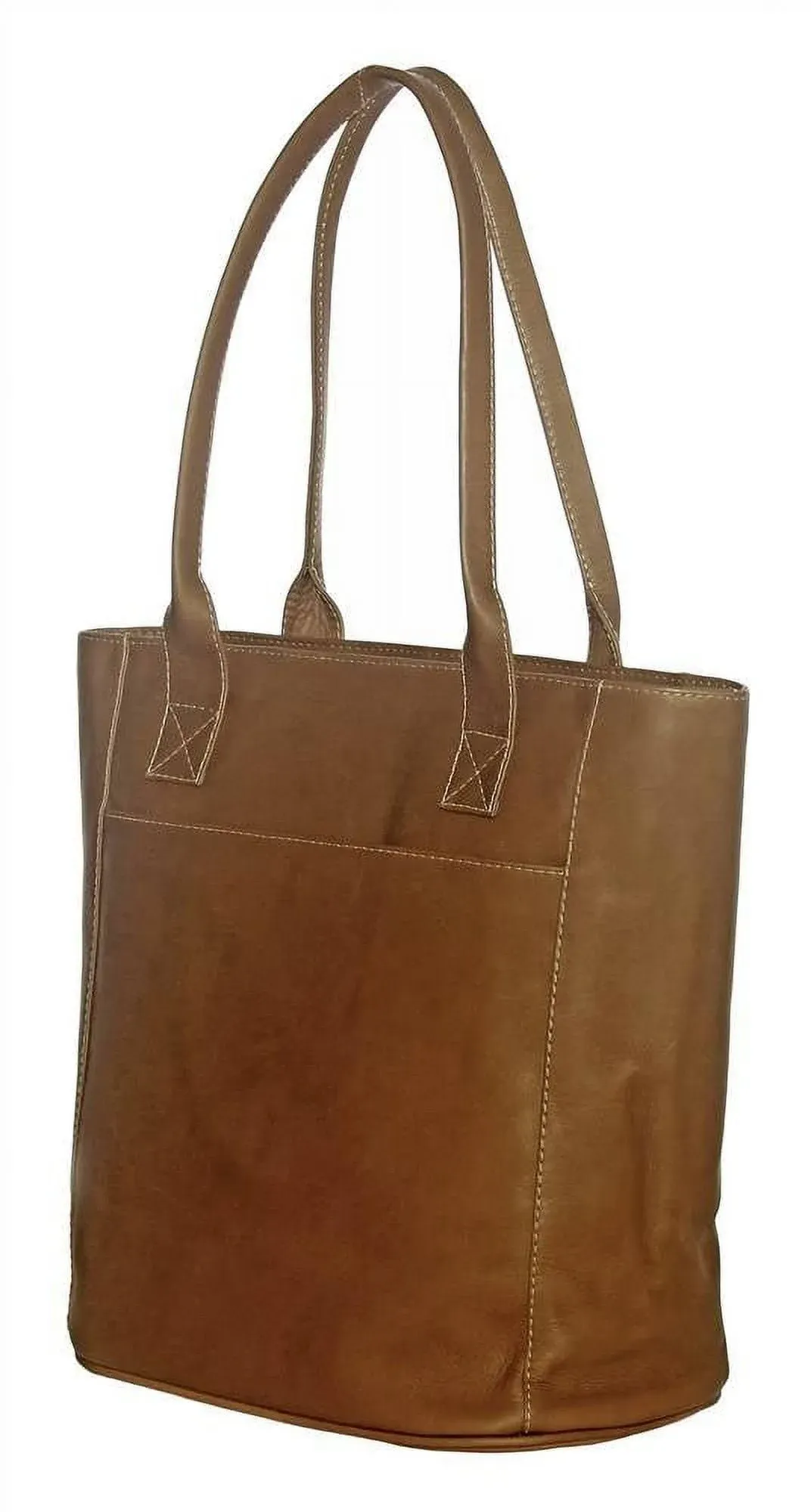 Piel Leather XL Laptop Tote Bag (saddle)