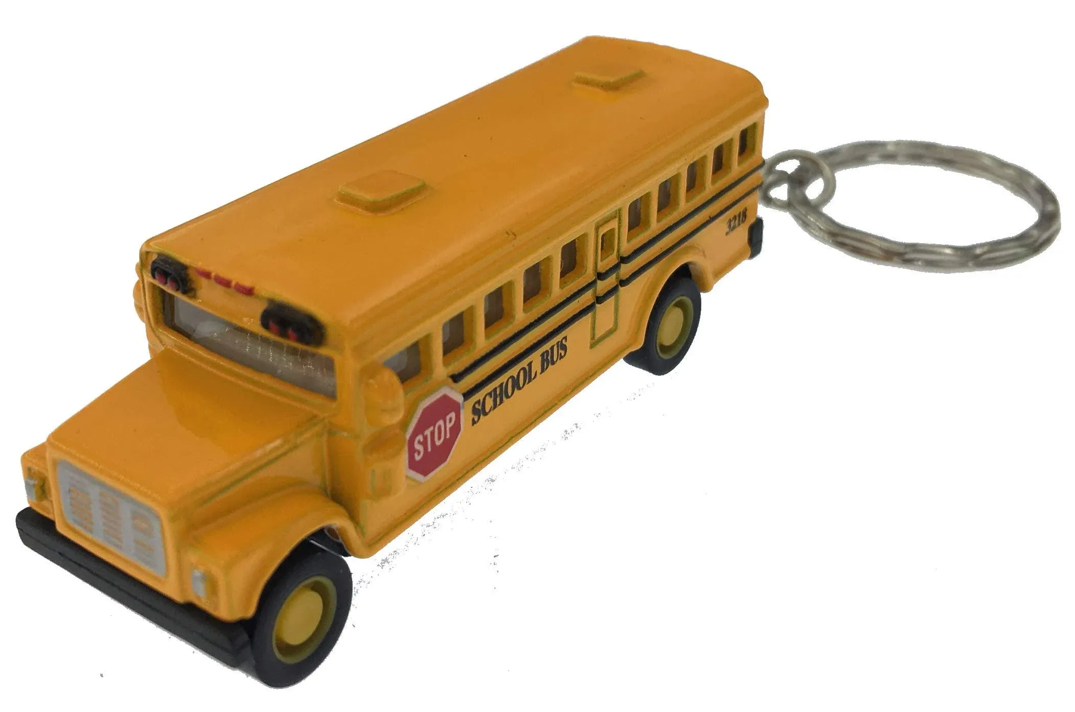 1PC- 2.5 Inch Mini Yellow School Bus Diecast Model CAR with pull action KT2523D