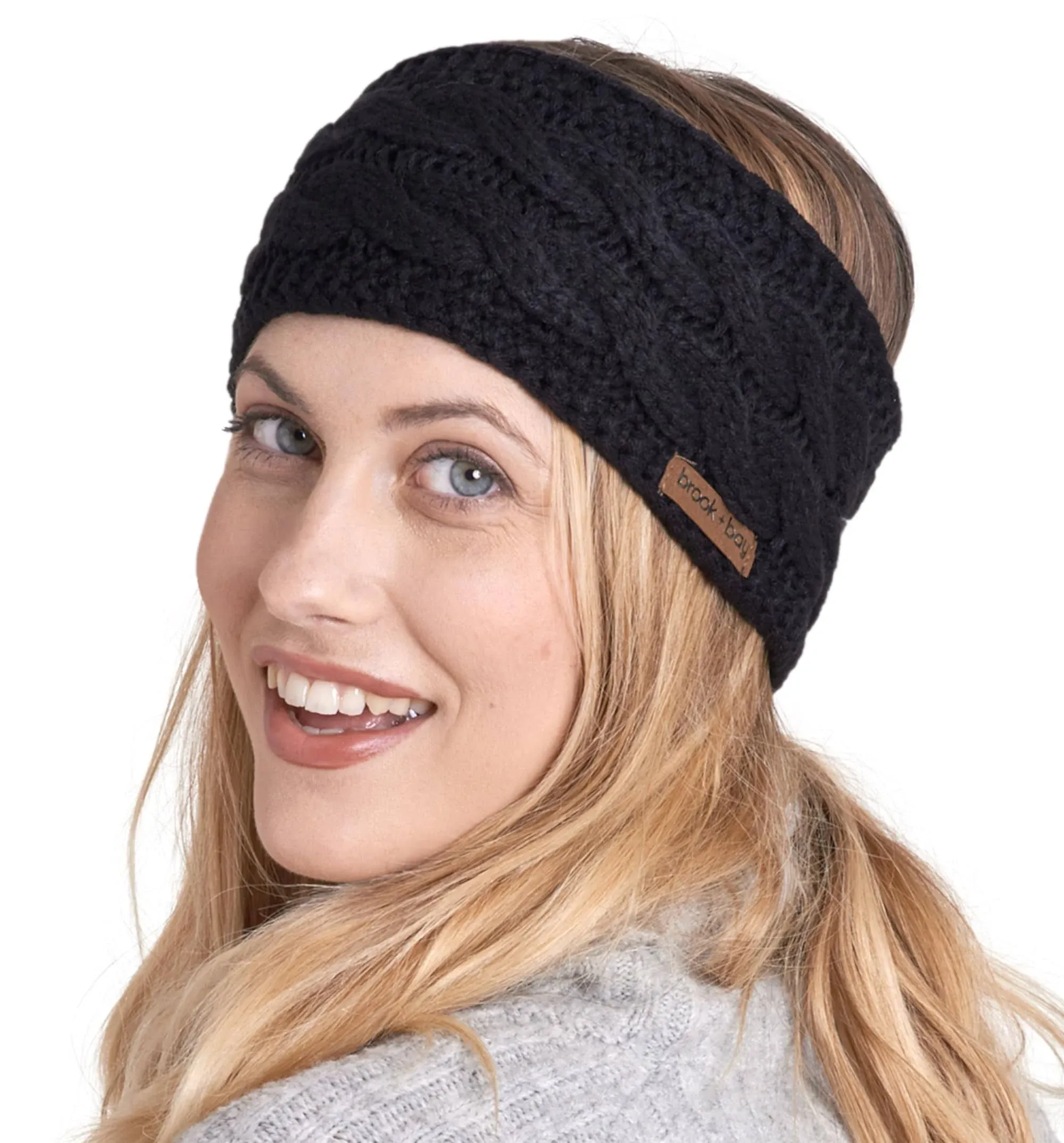 Brook + Bay Ear Warmer Fleece and Knit Headband for Women - Ear Covers for Cold Weather and Winter