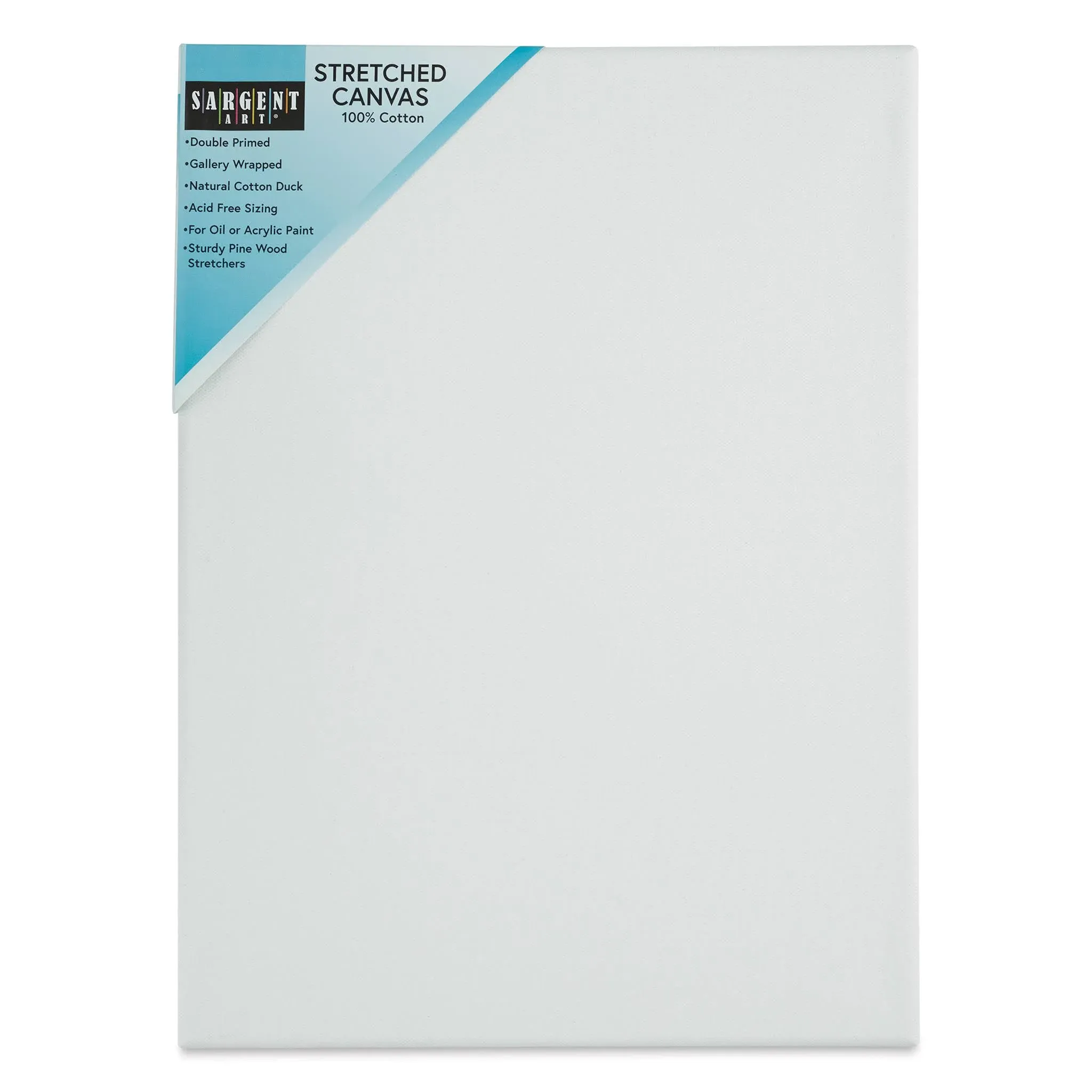 Sargent Art 90-2007 12x16-Inch Stretched Canvas, 100% Cotton Double Primed