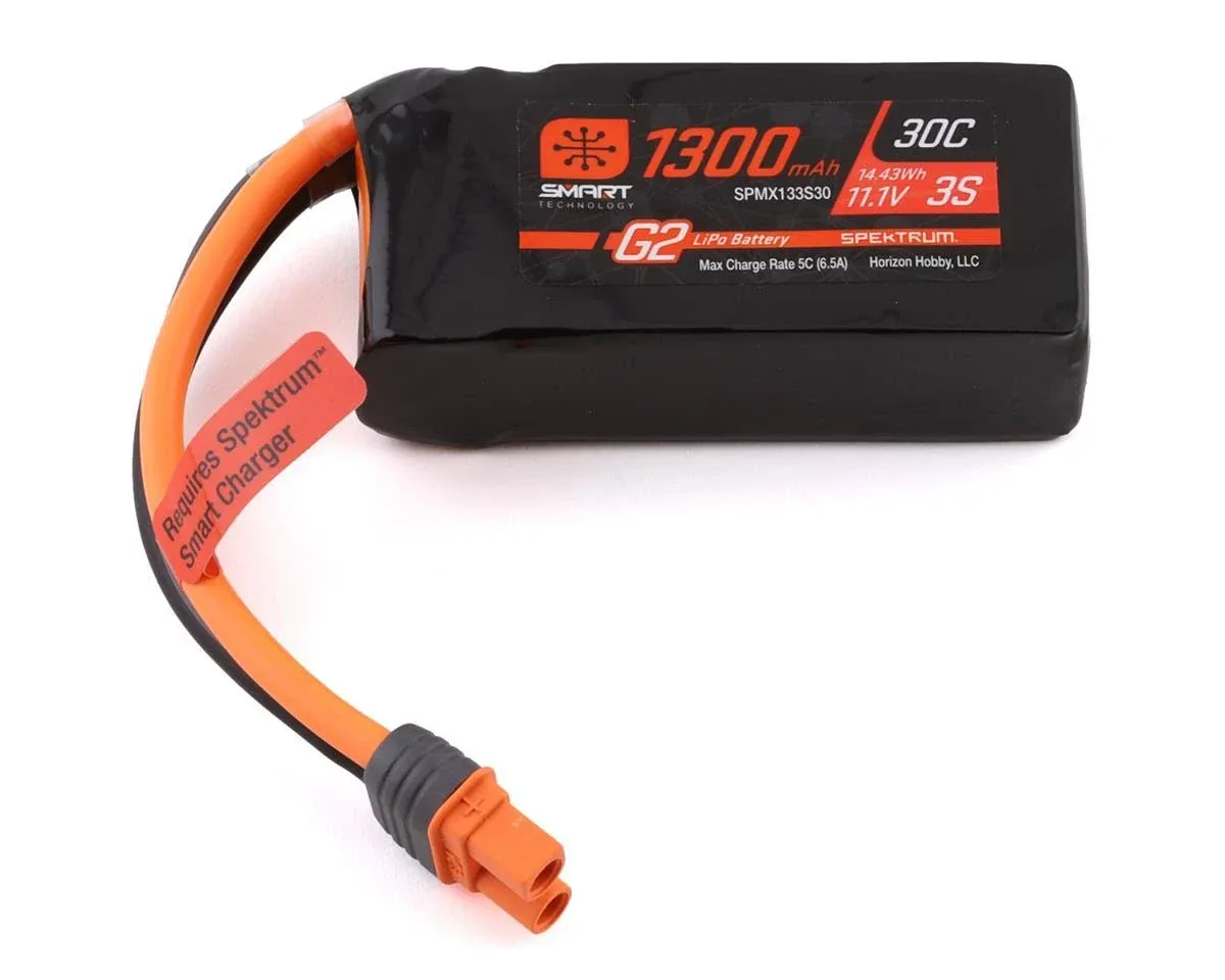 Spektrum 11.1V 1300mAh 3S 30C Smart LiPo G2 IC3 SPMX133S30