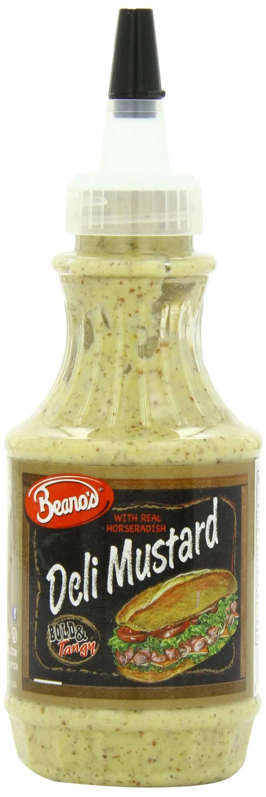 Beano's Bold & Tangy Deli Mustard, 12/8 Ounce Bottles