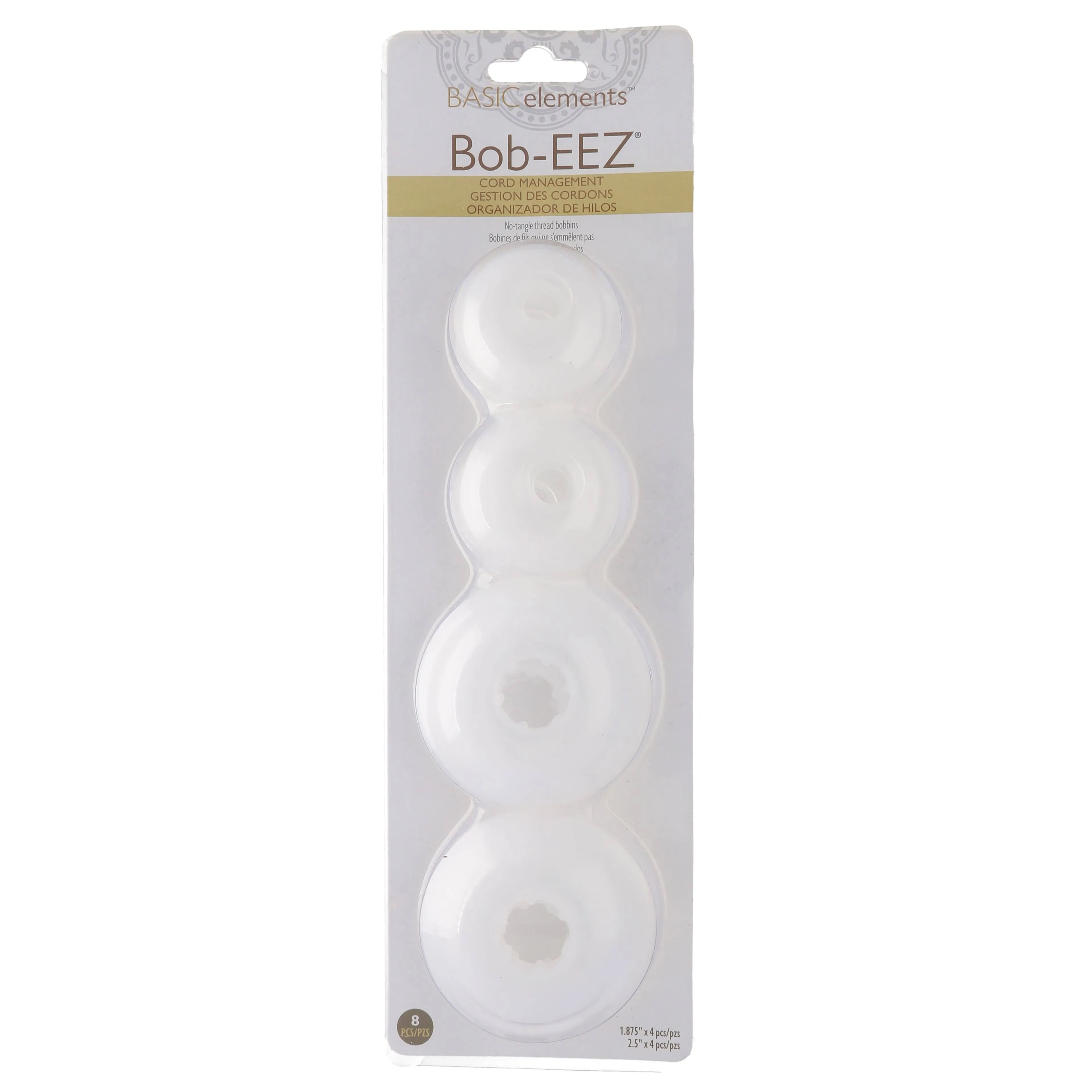 Beadsmith Basic Elements Bob-EEZ No-Tangle Thread Bobbins Value - Each