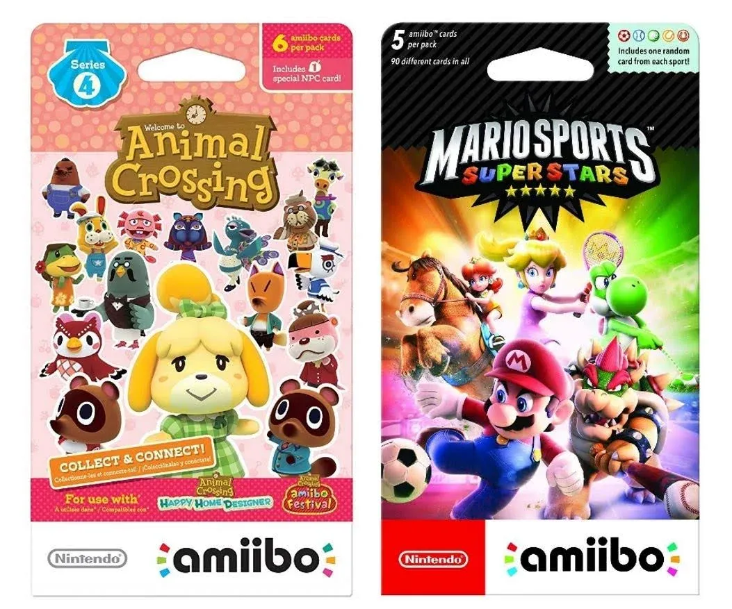 Nintendo Animal Crossing Cards Series 4 (Pack of 6 Cards) and Mario Sports ...