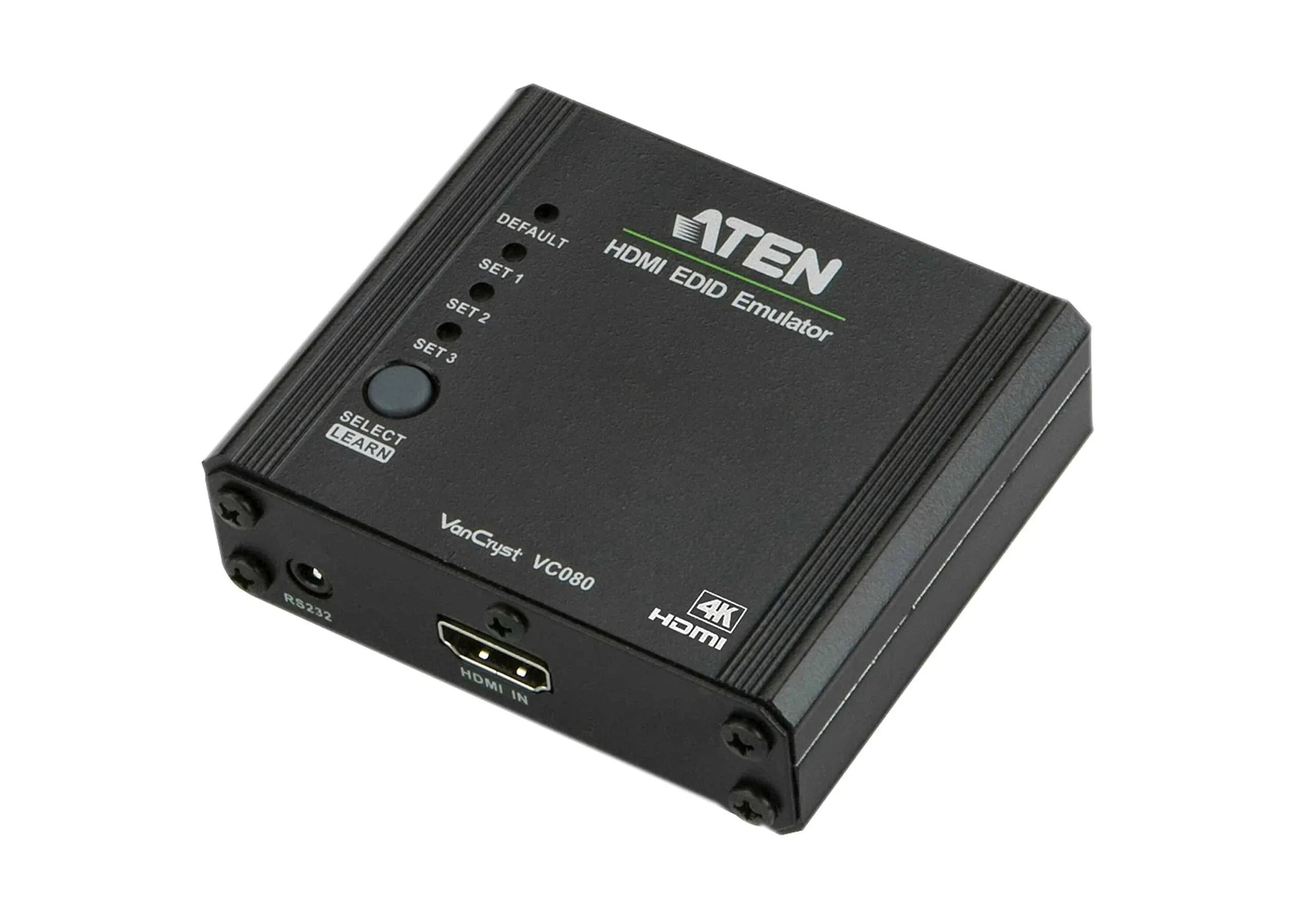 ATENVanCryst VC080 HDMI EDID Emulator-TAA Compliant - Functions: Video Emulation, Video Switcher - 1920 x 1200 - 1 Pack - External