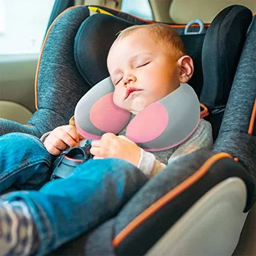 MOOB Kids Travel Pillow,Baby Head Neck & Chin Support U Shape Pillows, Travel Sleeping Essentials, Perfect for Car Airplane