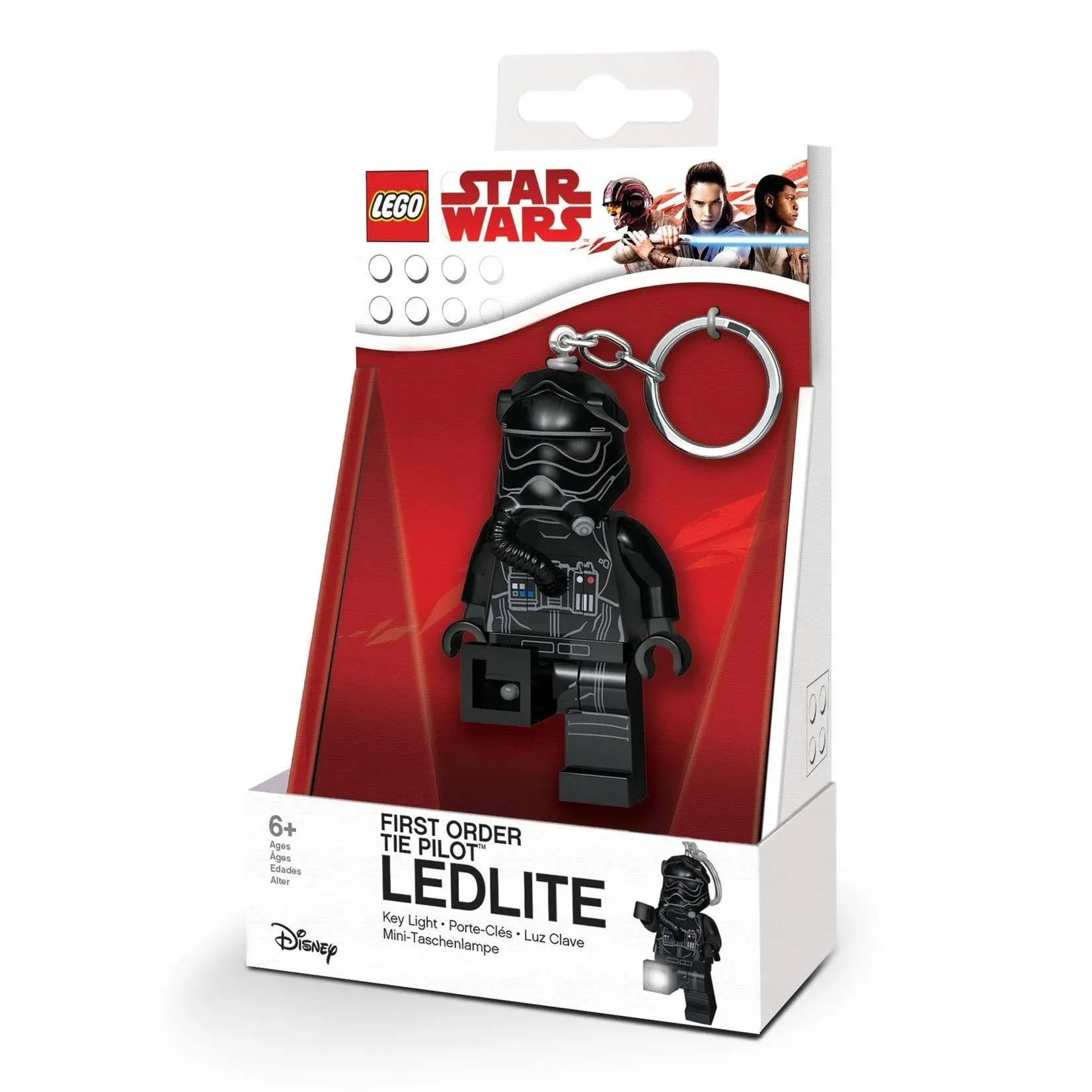 LEGO Star Wars Tie Fighter Pilot LED Keychain Light - 3 Inch Tall Figure (KE113), Ages 6+, 1 Keychain Light