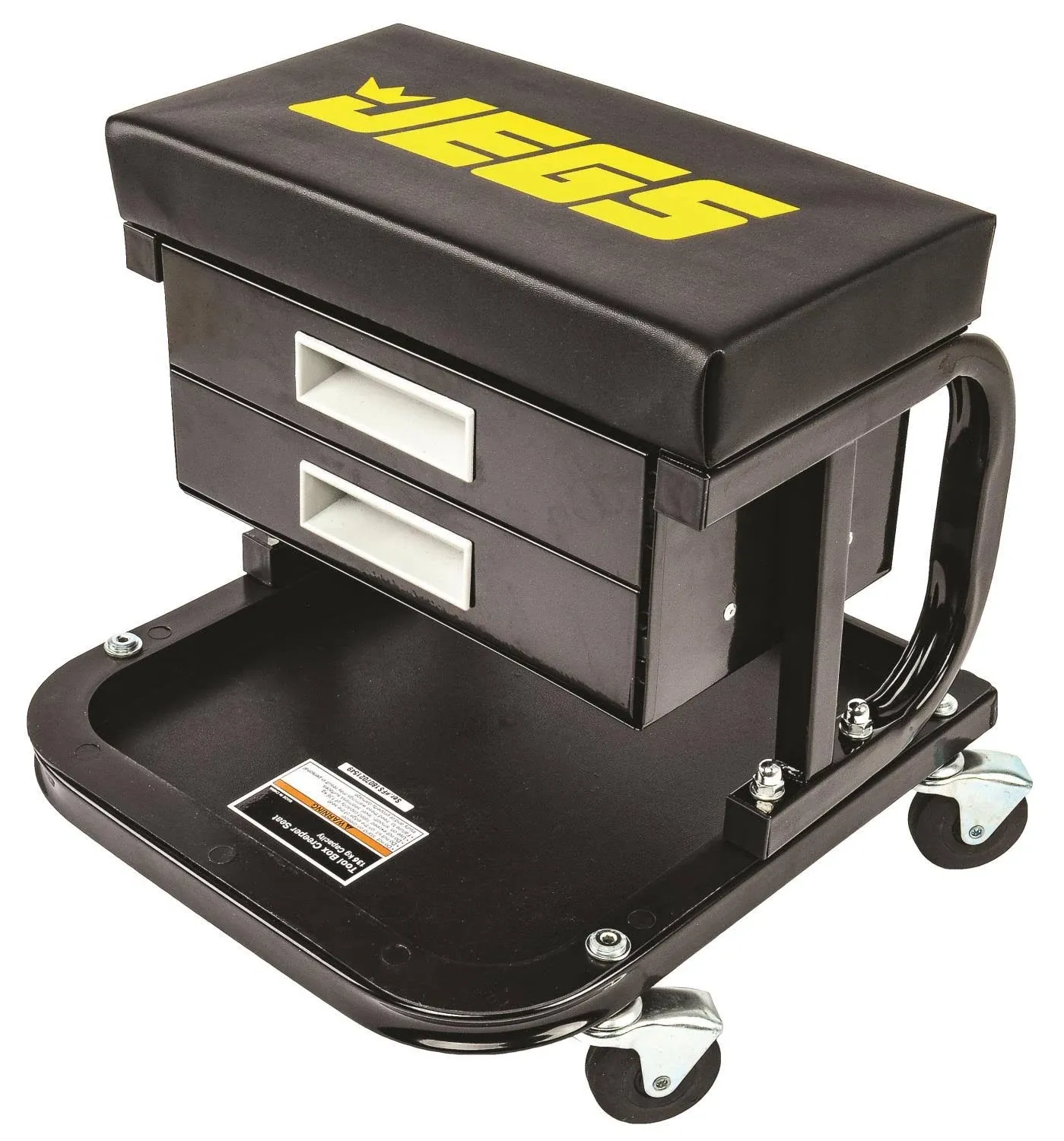 JEGS 81168 Mechanic Seat with Drawers and Tool Tray [300 lb. Capacity]