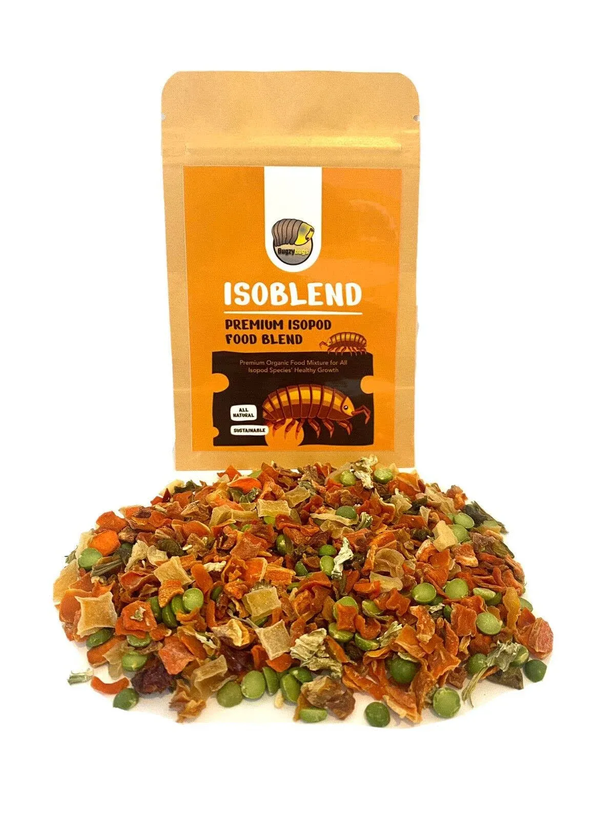 Isopod Food Premium Feed Mix All Natural Protein Vegetable Dry Blend Feeders