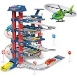 Unih City Ultimate Garage Toys for Boys, Tower Toy Cars Garage with Electric ...