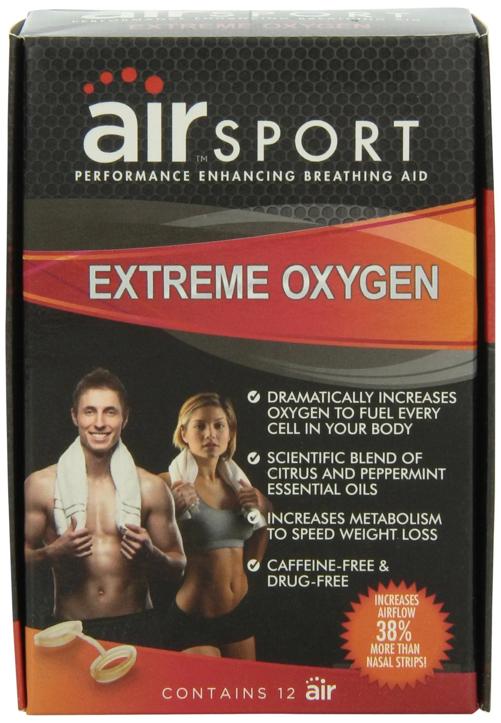 Air Sport Extreme Oxygen Performance Enhancing Breathing Aid, 12 Count