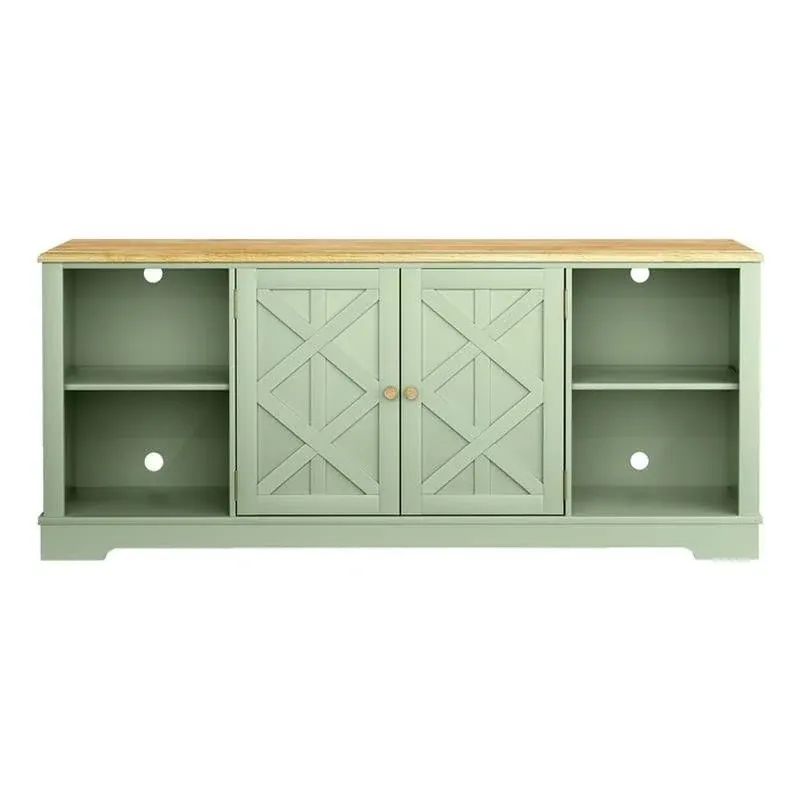 LIVILAND 70 in. Extra-Wide TV Stand for TV Up to 80" - Green