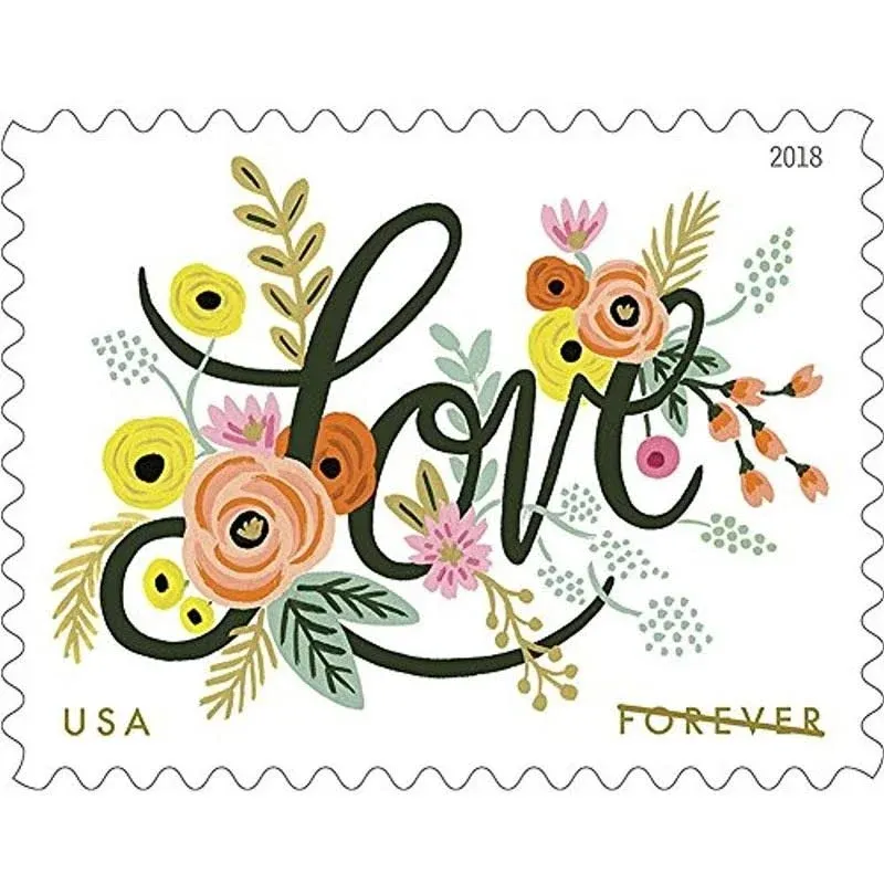 Love Flourishes 2 Sheets of 20 USPS First Class Forever Postage Stamps Weddin...