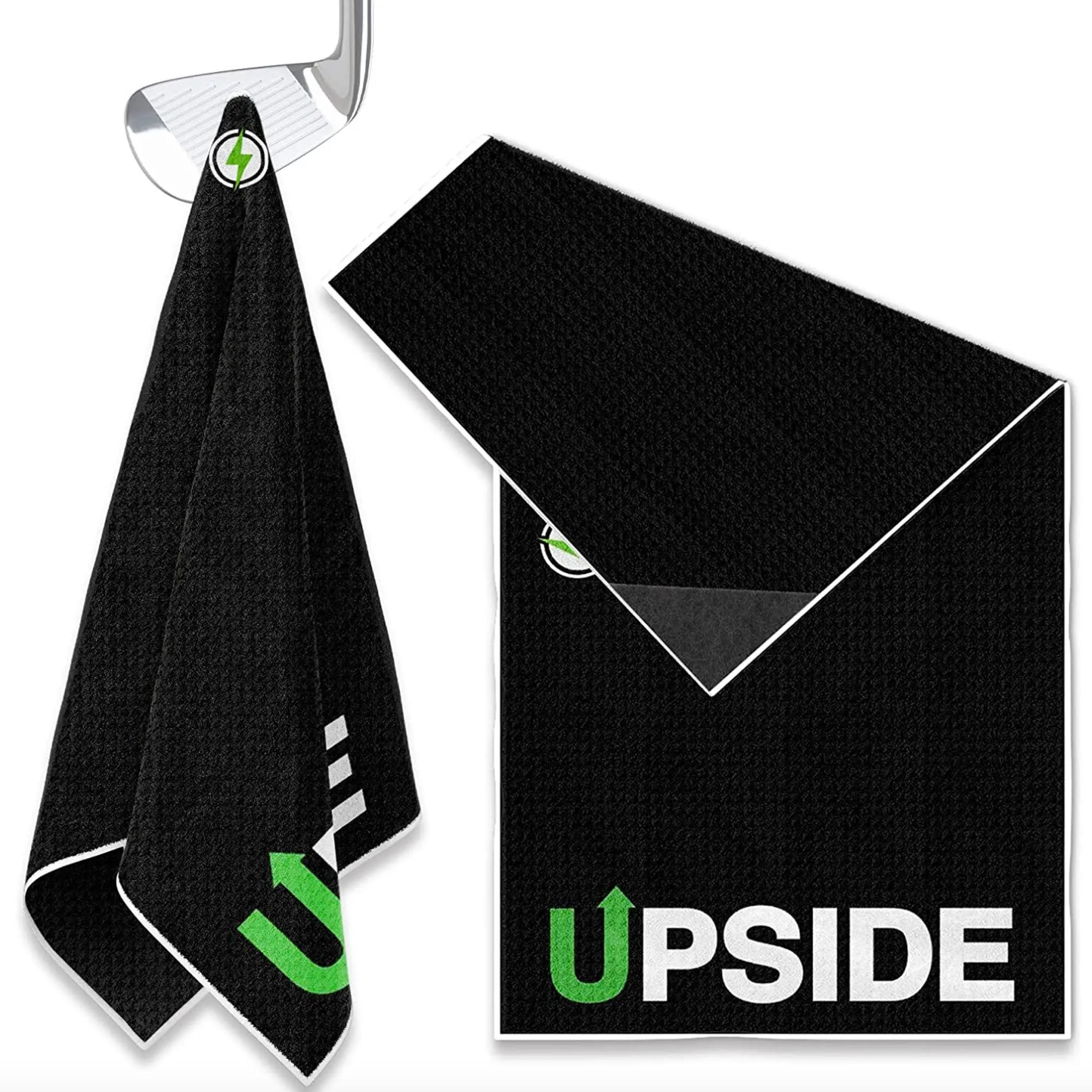 Upside Golf Premium 3 in 1 Large Magnetic Microfiber Golf Towel with Built-In ...