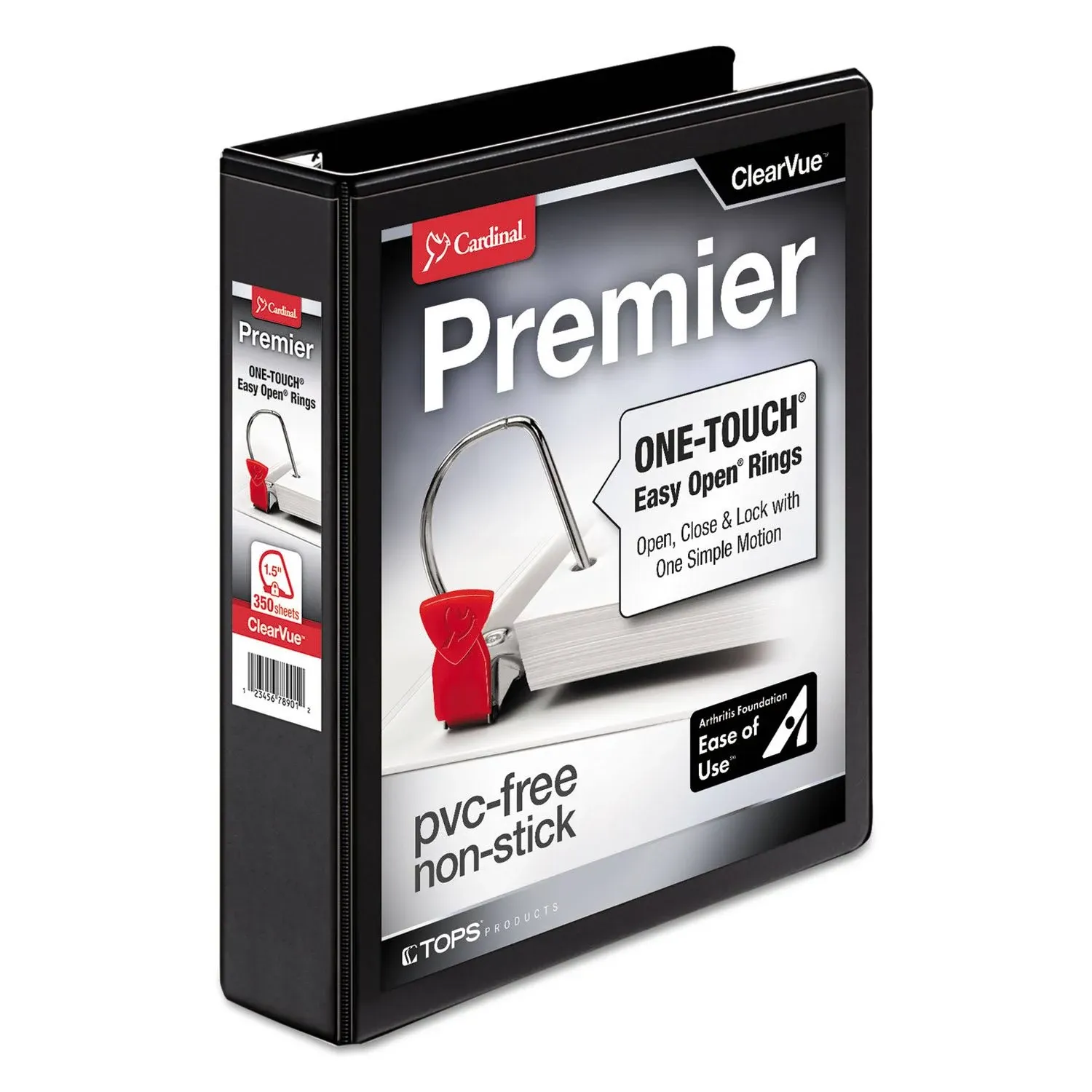 Cardinal Premier Easy Open ClearVue Locking Slant-D Ring Binder