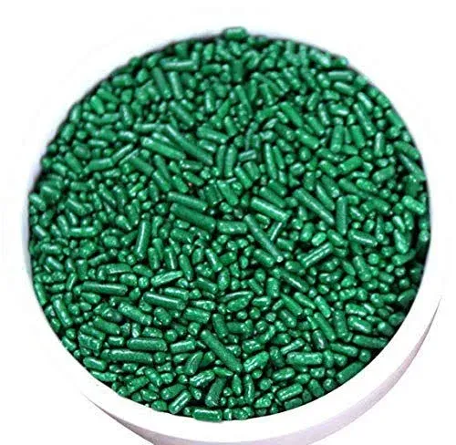 2 Pounds Dark Green Sprinkles Bulk Jimmies - Edible Cake Cupcakes Dessert & Ice ...