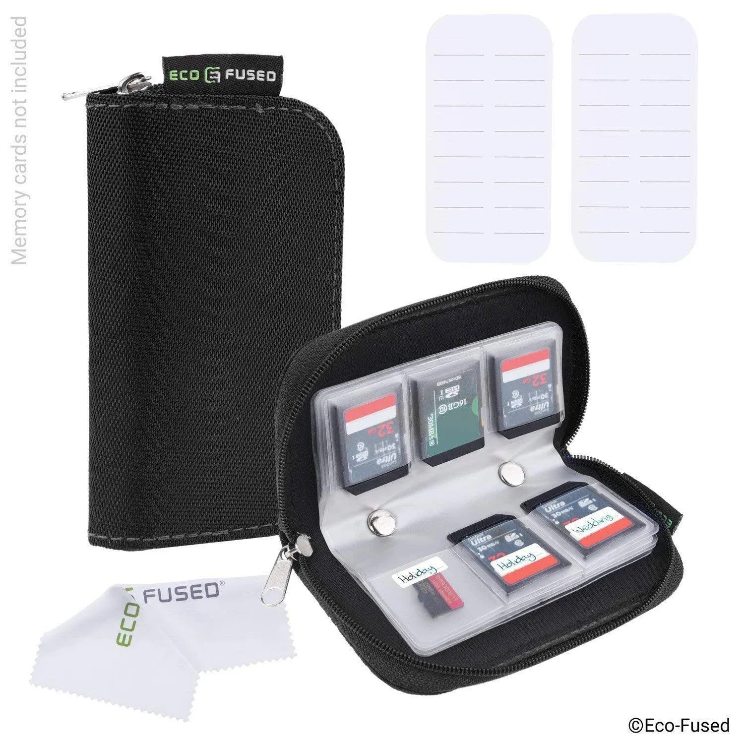 Memory Card Carrying Case - Suitable for SDHC and SD Cards - 8 Pages and 22 Slots ...