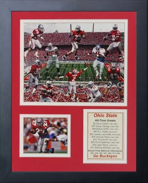 Legends Never Die Ohio State Greats Framed Photo Collage, 11 by 14-Inch