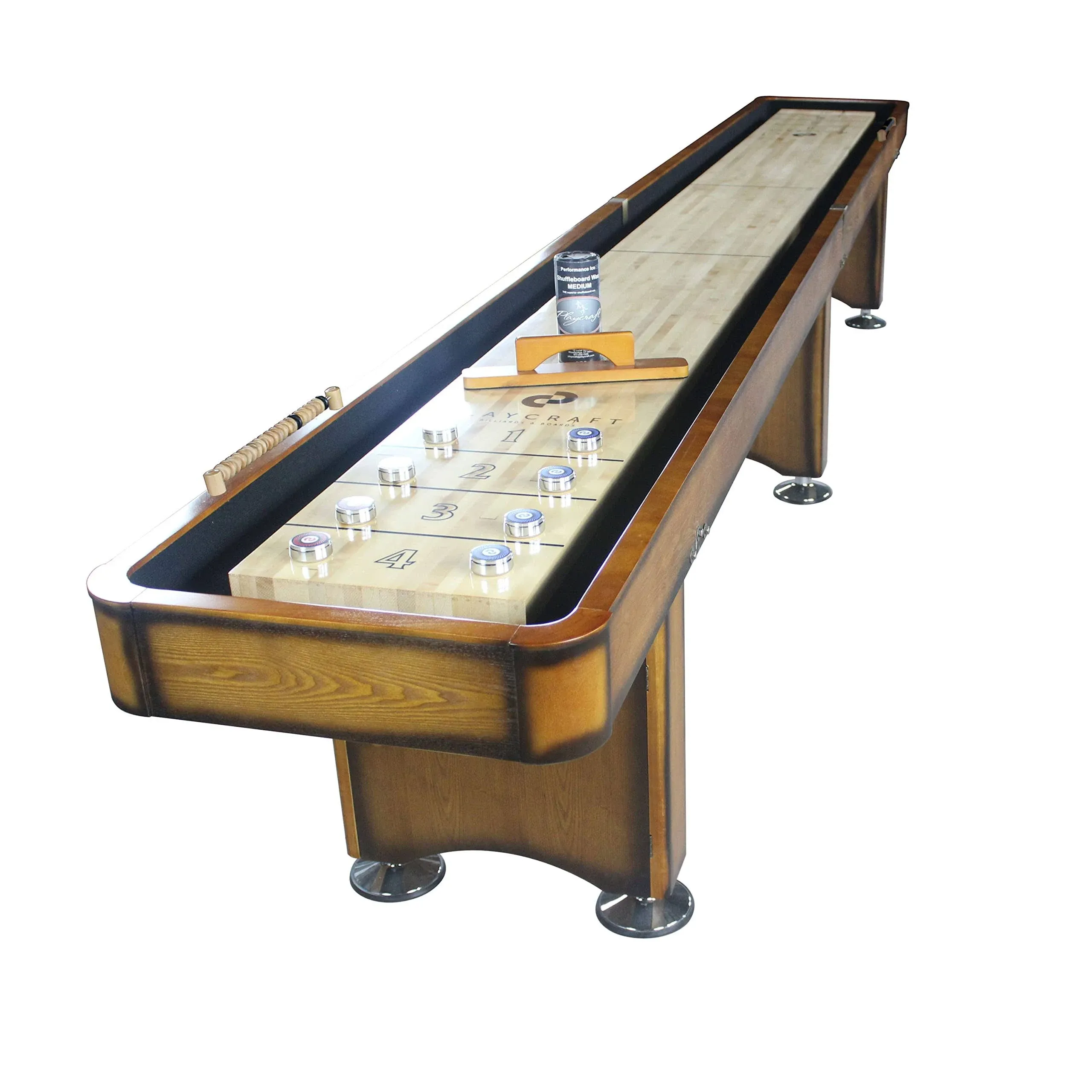 Playcraft Georgetown Honey 16' 2 Piece Construction Shuffleboard Table