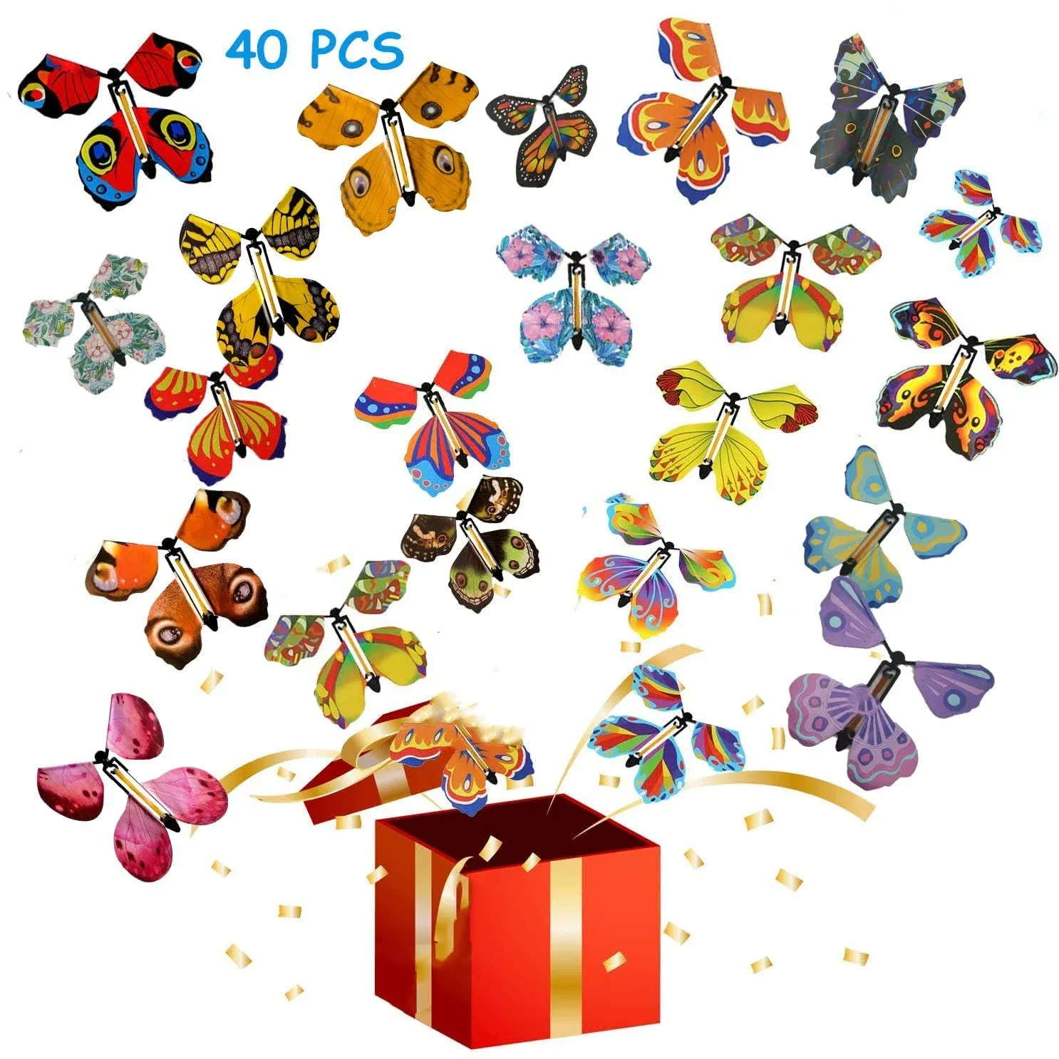 40 Pcs Magic Flying Butterfly