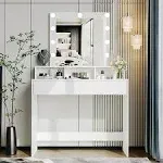 Reettic Vanity Table with Lighted Mirror