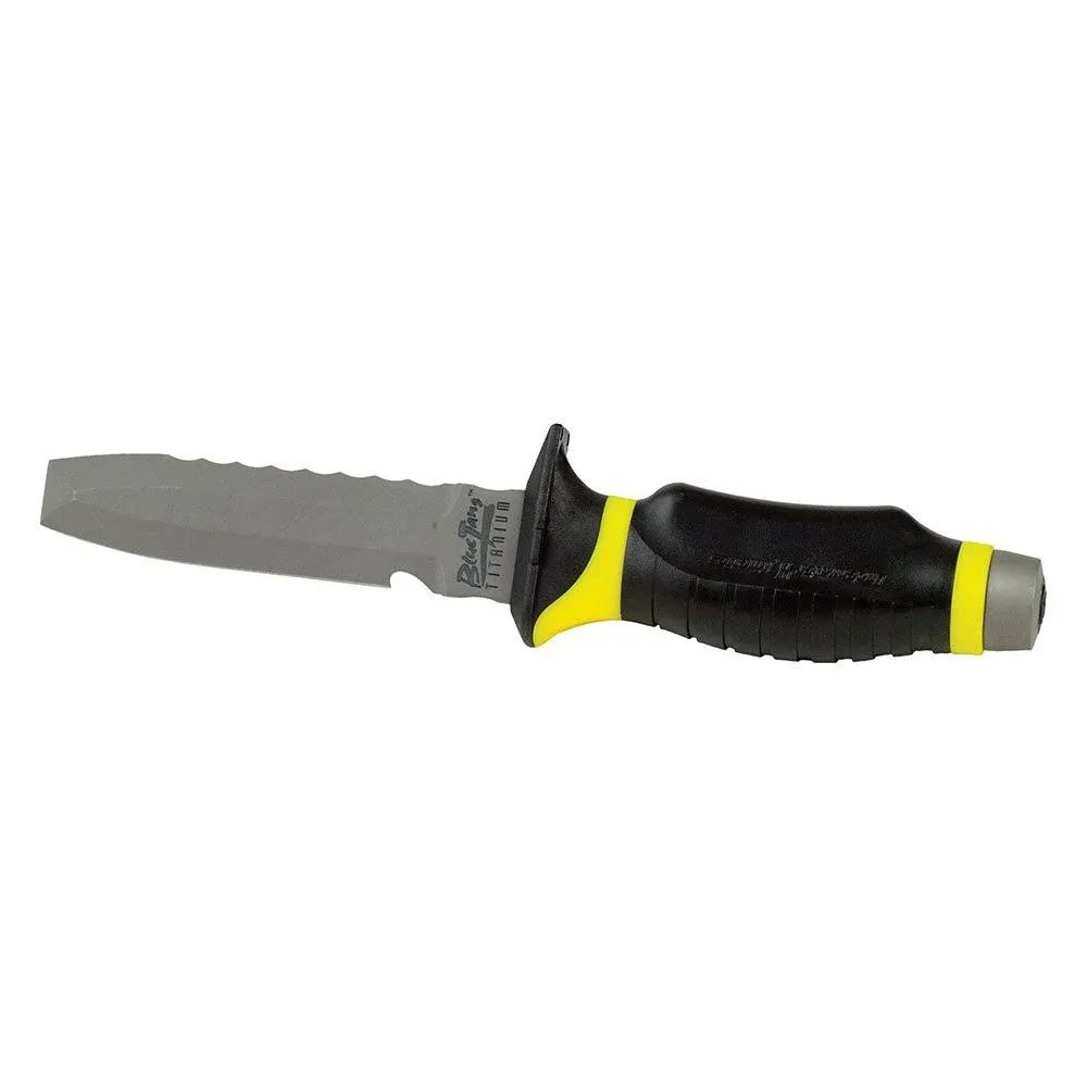 Underwater Kinetics Dive Knife  30071 10&#034; overall. 4 1/4&#034; blue tang titaniu