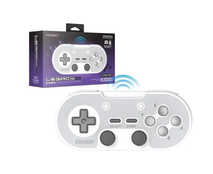 Classic Grey Legacy16 Wireless Usb Controller Snes [retro-bit]