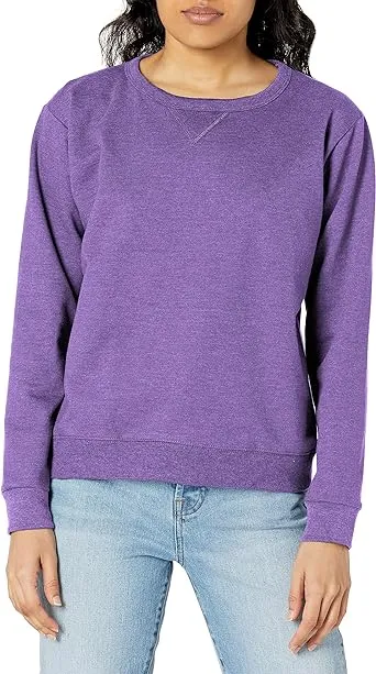 Hanes Women's Crewneck Sweatshirt, EcoSmart Fleece Women's Pullover Sweatshirt, Sweatshirt for Women