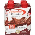 Premier Protein Shake, 30 Grams of Protein, Chocolate, 11 oz, 4 ct